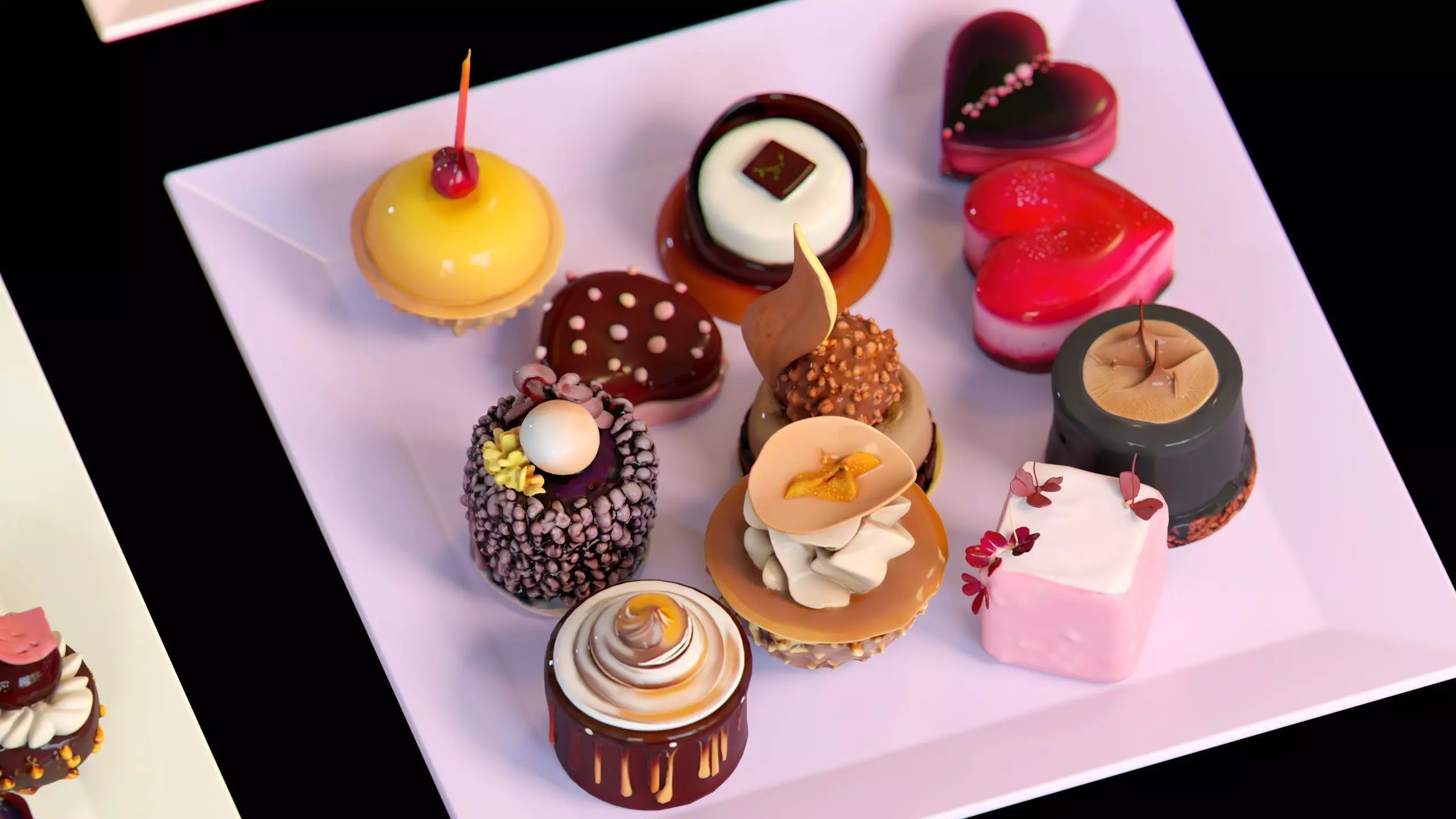 Gourmet Mini Desserts Candy Collection 35 assets Low-poly 3D model_12