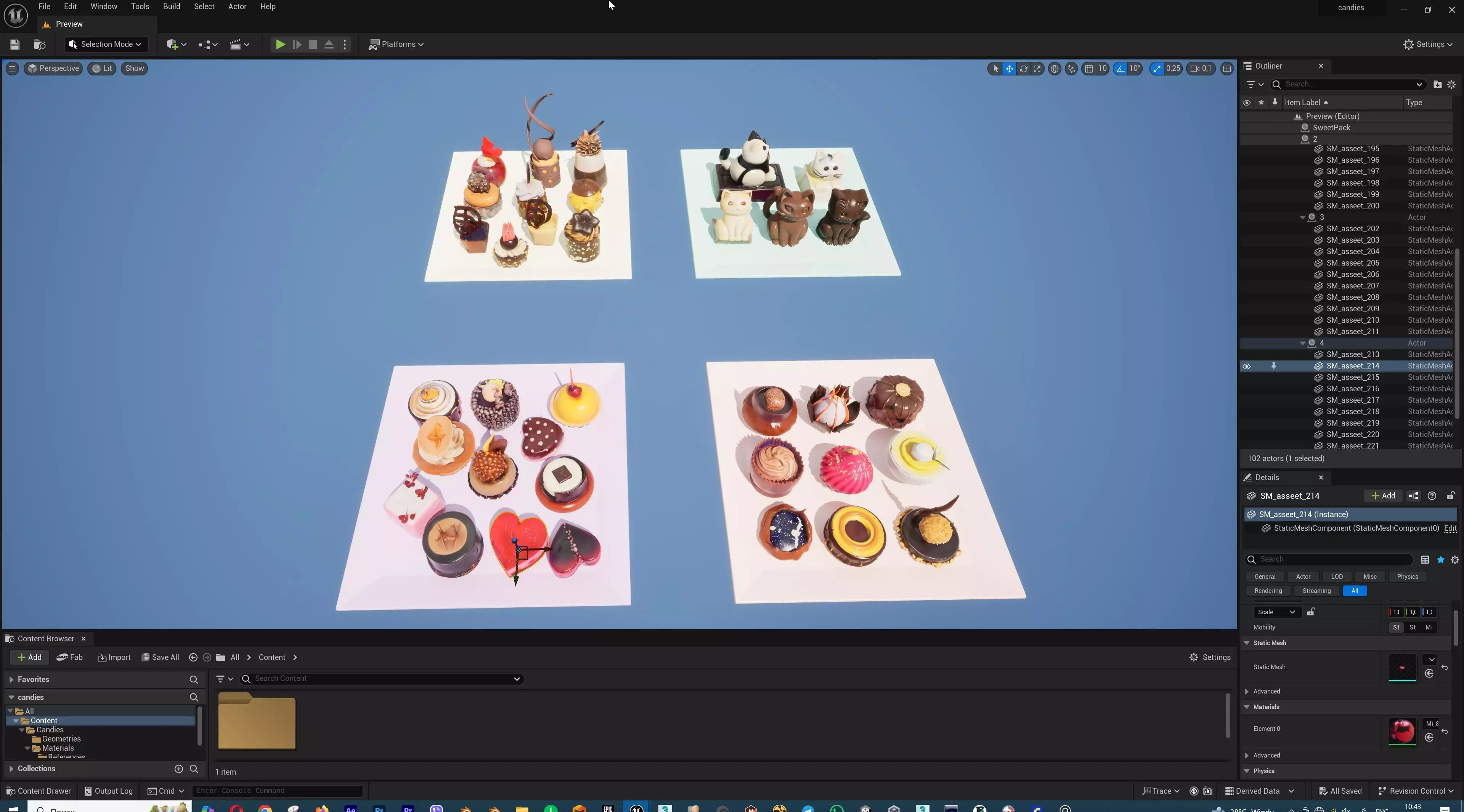 Gourmet Mini Desserts Candy Collection 35 assets Low-poly 3D model_23