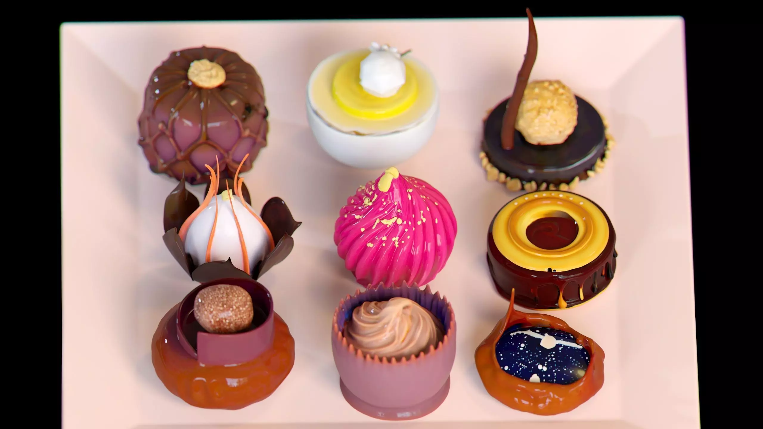 Gourmet Mini Desserts Candy Collection 35 assets Low-poly 3D model_4