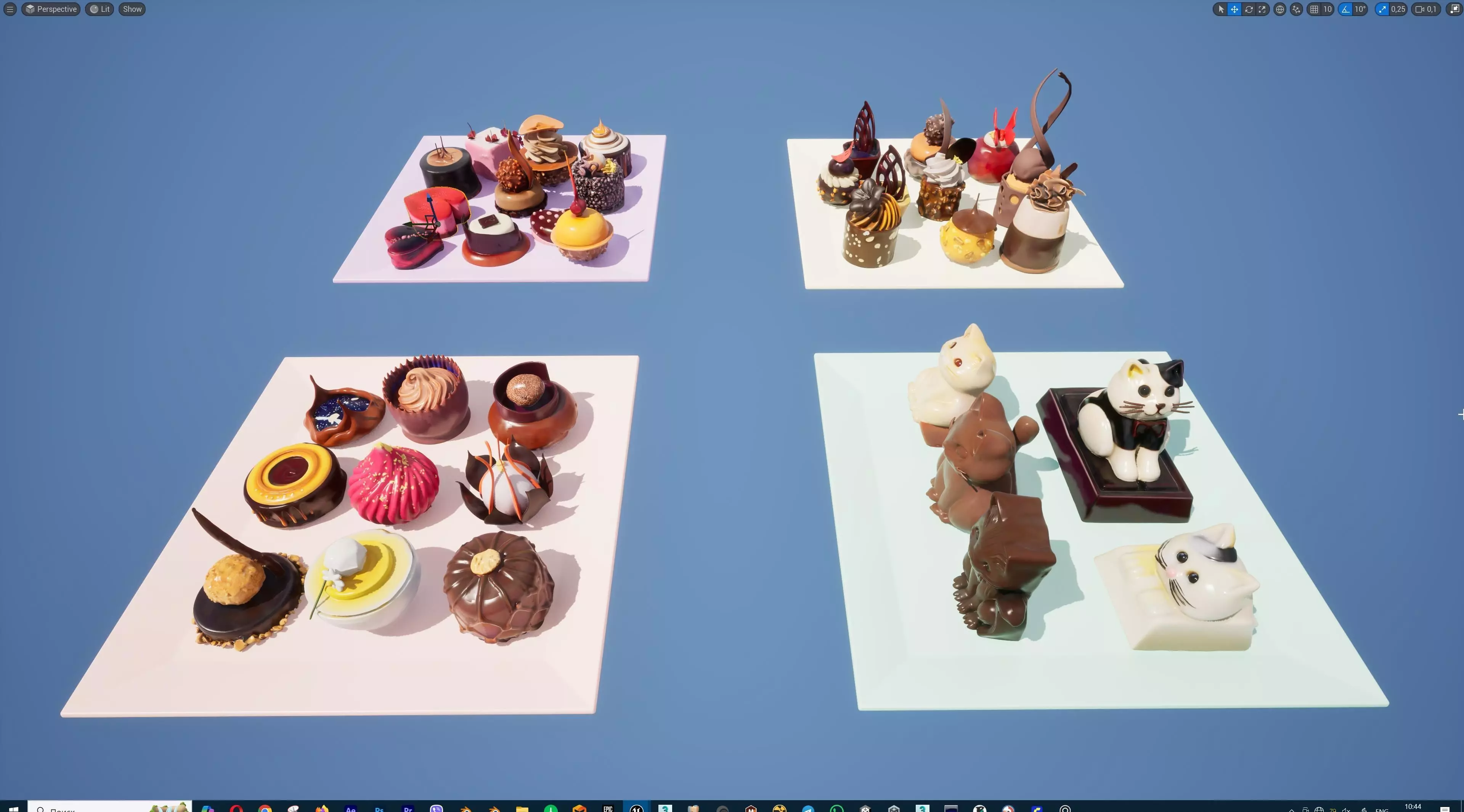 Gourmet Mini Desserts Candy Collection 35 assets Low-poly 3D model_24