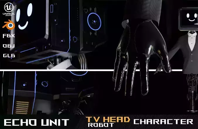 ECHO UNIT TV Head Robot Character