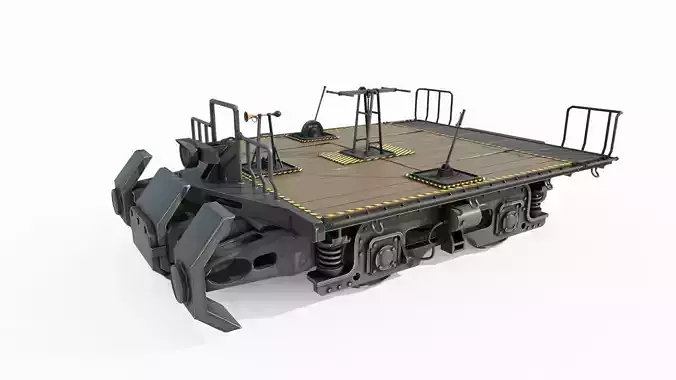 Old style rail human transport vehicle 3D model