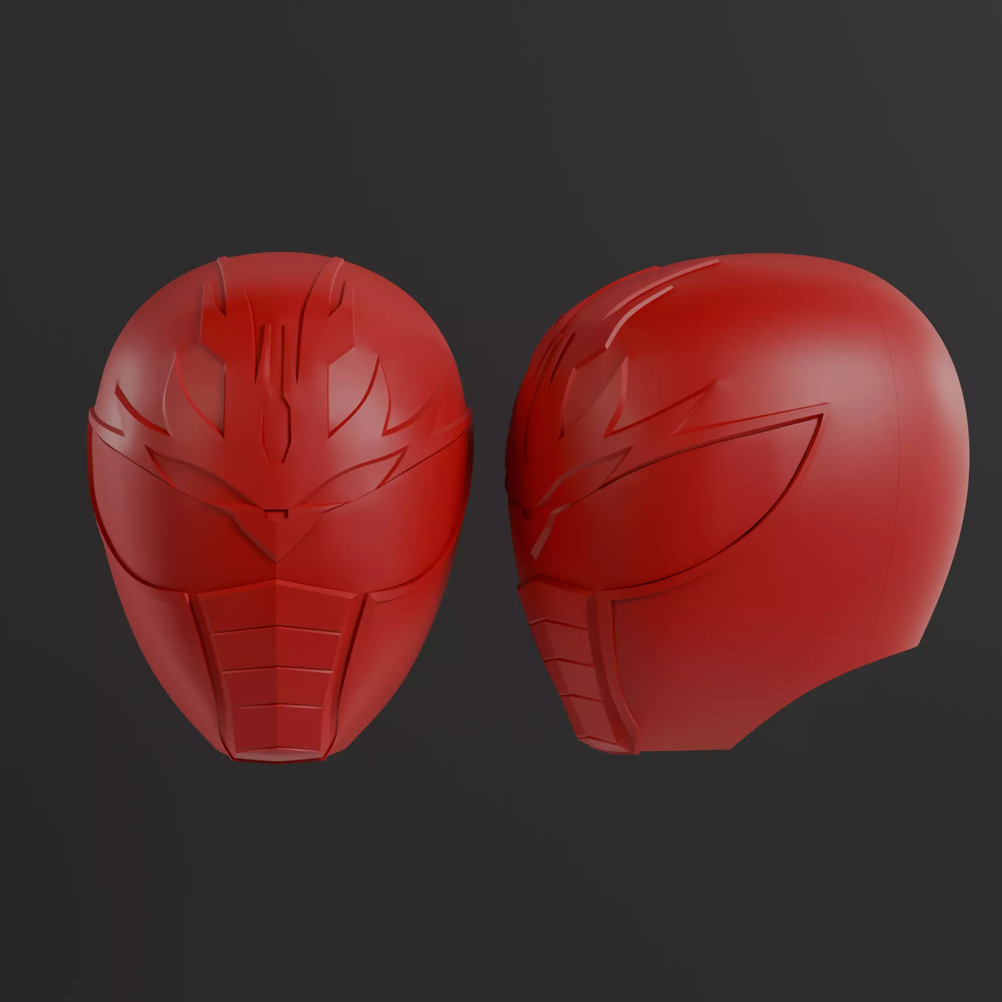 RyuuRanger Red Helmet Dairanger Sentai Power Rangers 3D print model_5