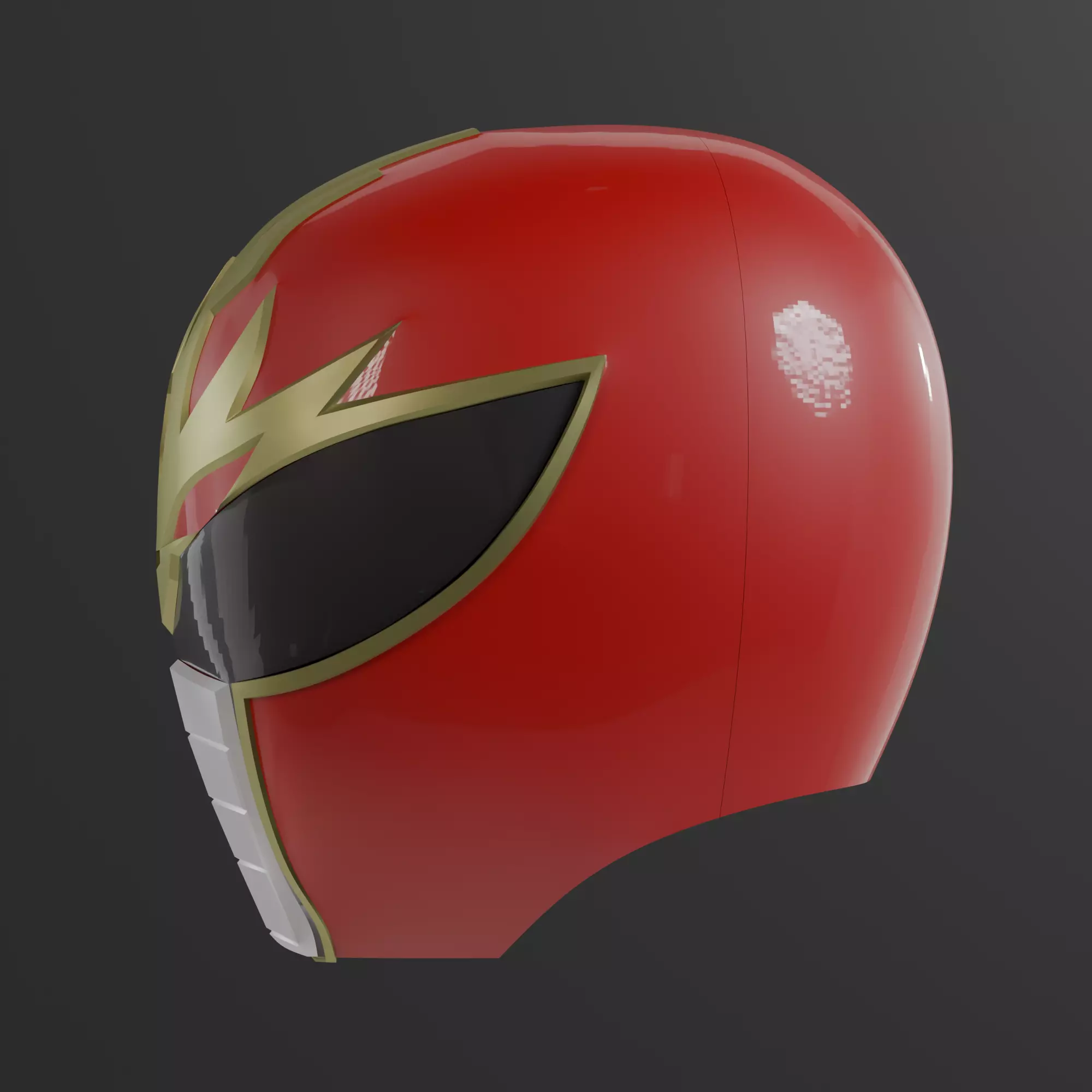RyuuRanger Red Helmet Dairanger Sentai Power Rangers 3D print model_3