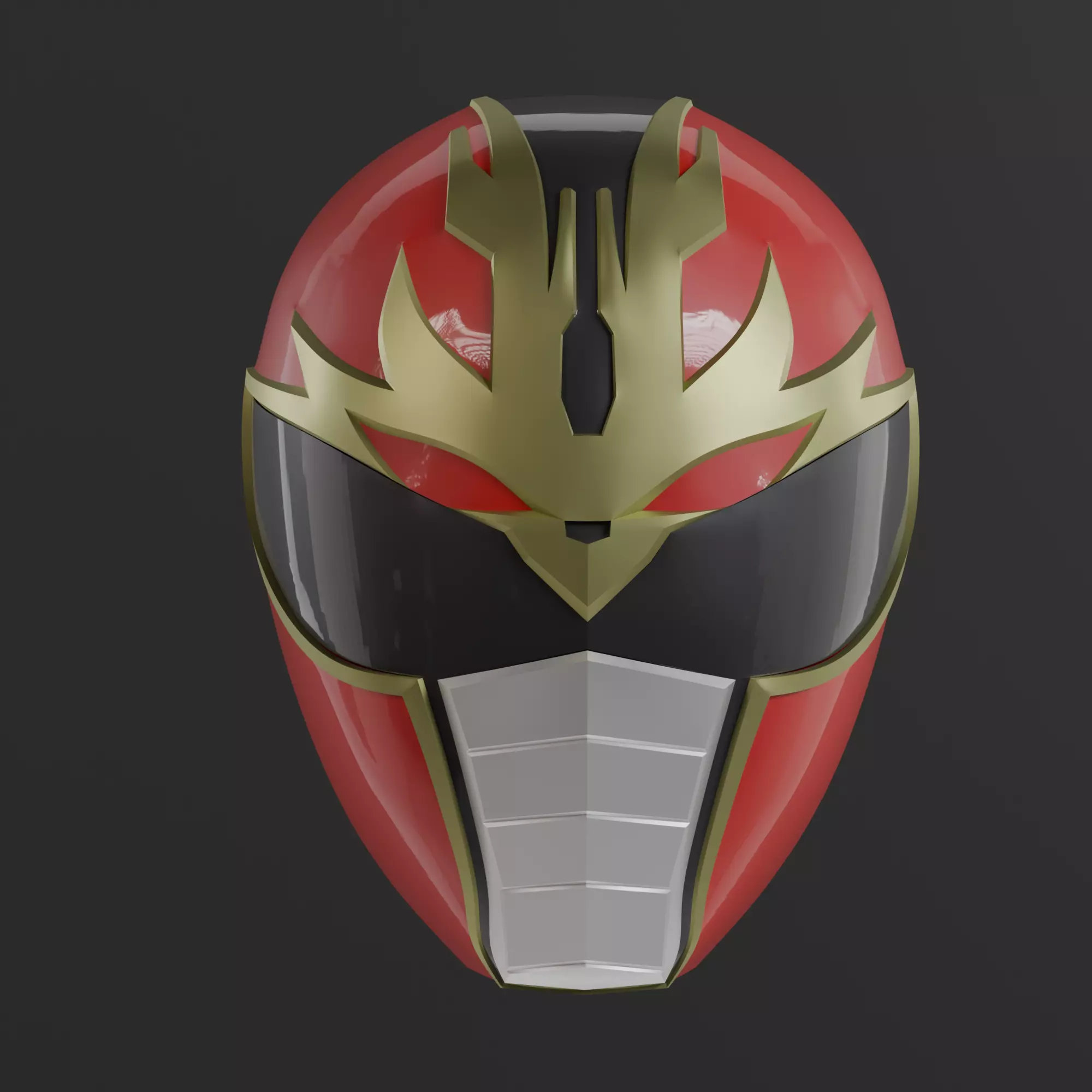 RyuuRanger Red Helmet Dairanger Sentai Power Rangers 3D print model_1