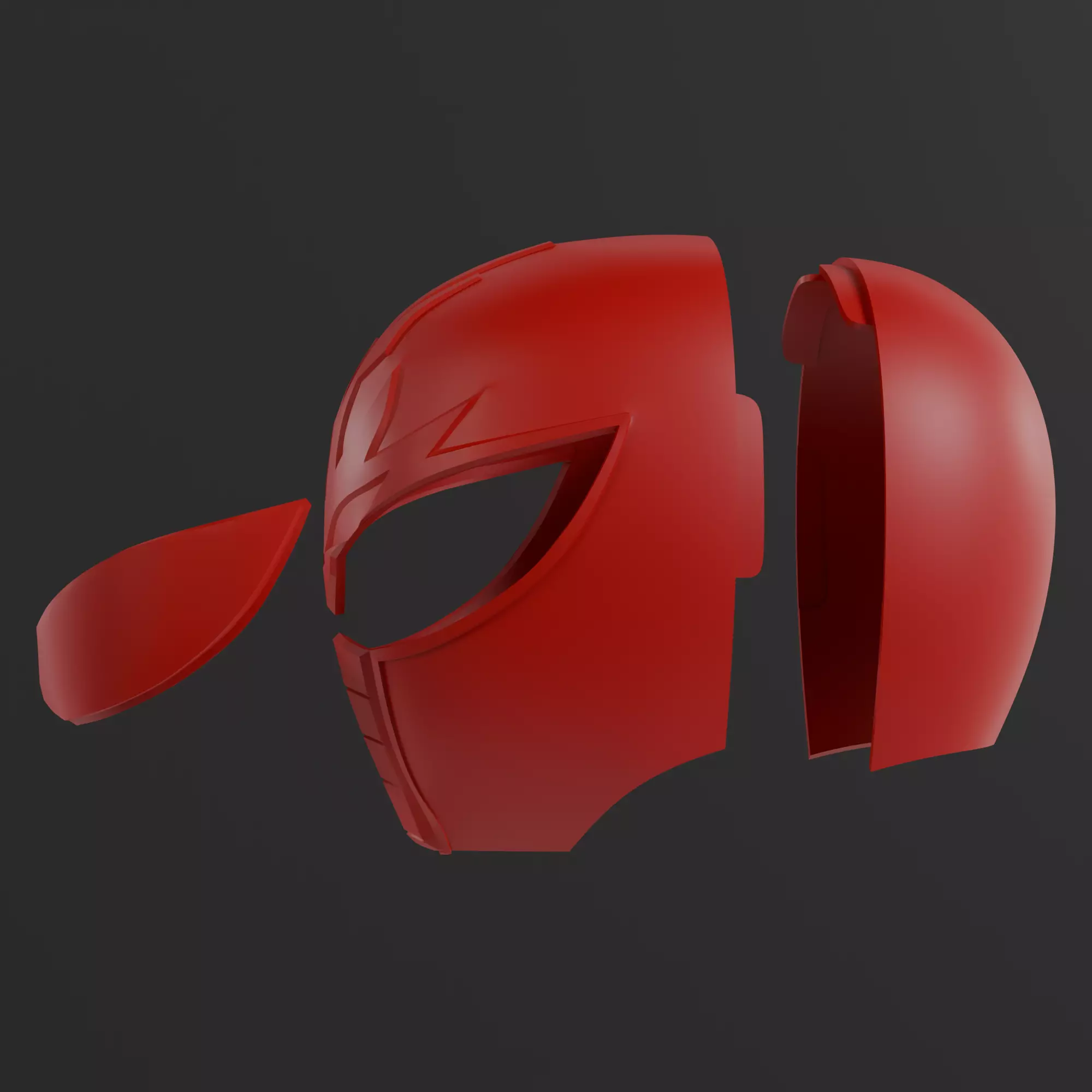 RyuuRanger Red Helmet Dairanger Sentai Power Rangers 3D print model_6