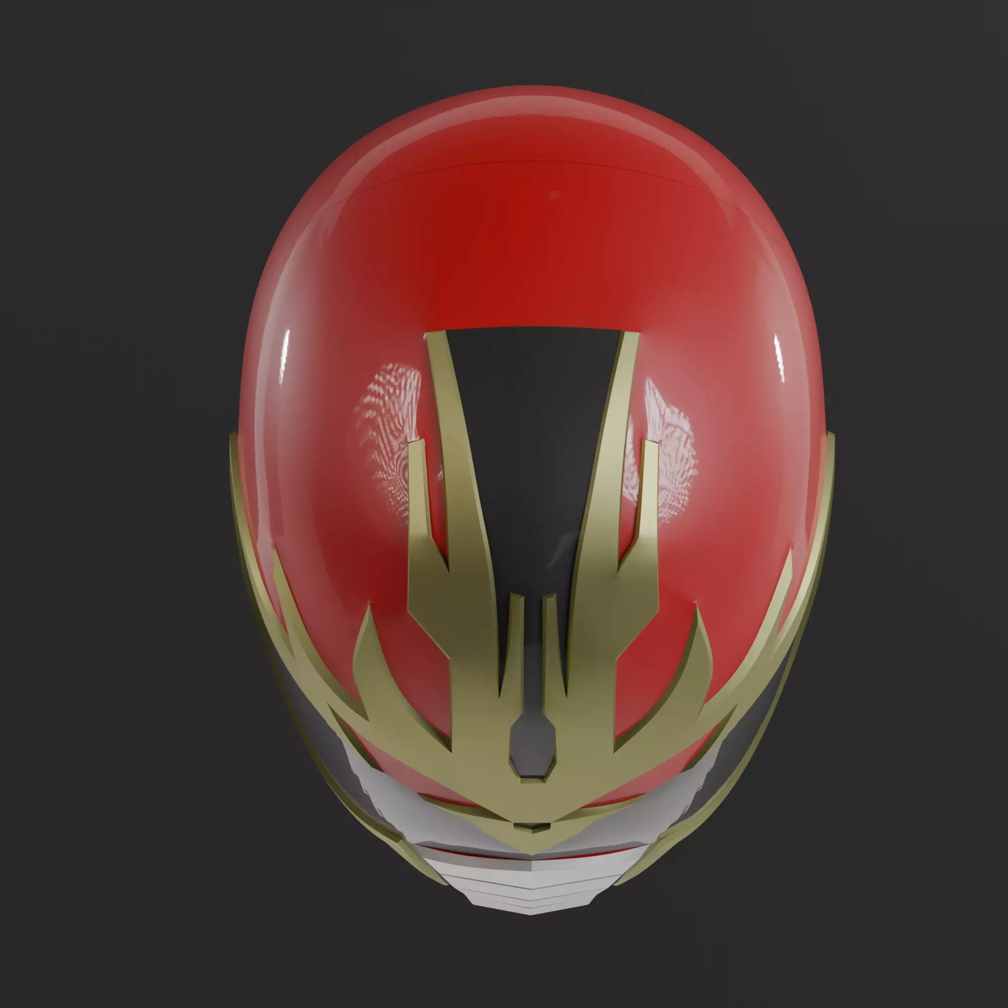 RyuuRanger Red Helmet Dairanger Sentai Power Rangers 3D print model_4