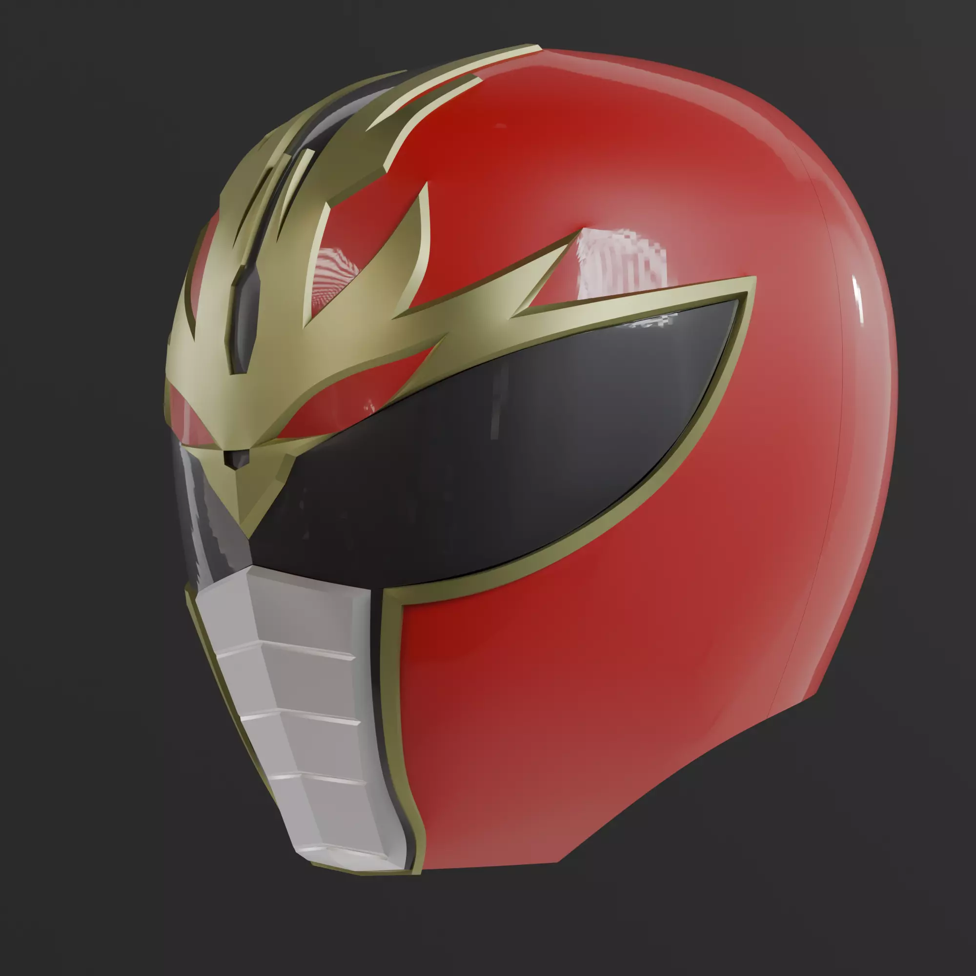 RyuuRanger Red Helmet Dairanger Sentai Power Rangers 3D print model_2