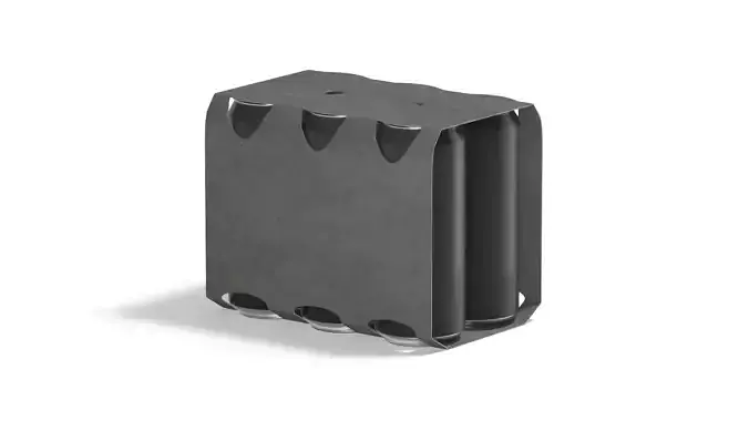 Black Six 550ml Can Cardboard Pack - with 6 pcs can carrier