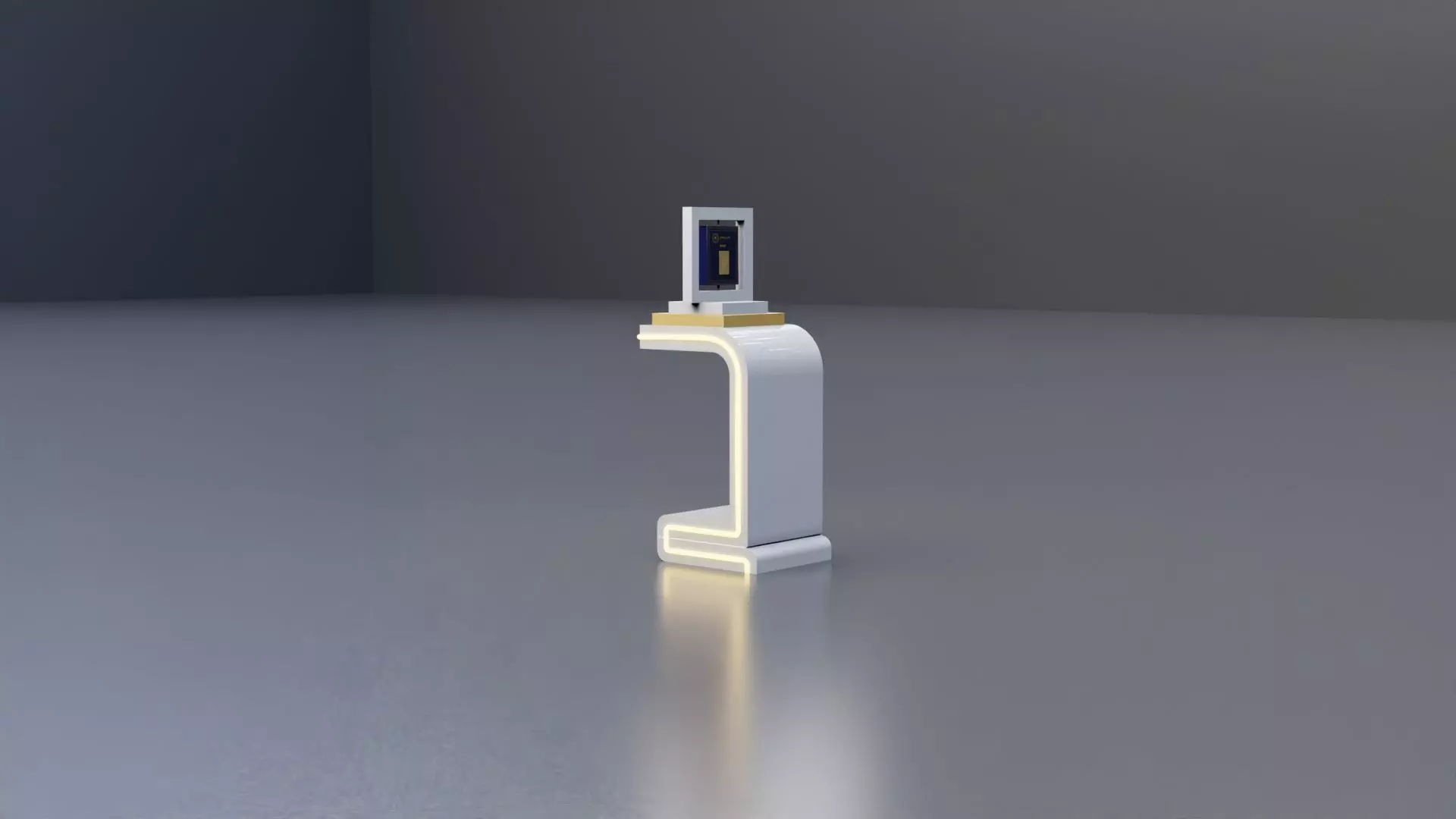 Jewellery Single Display Stand Low-poly 3D model_6