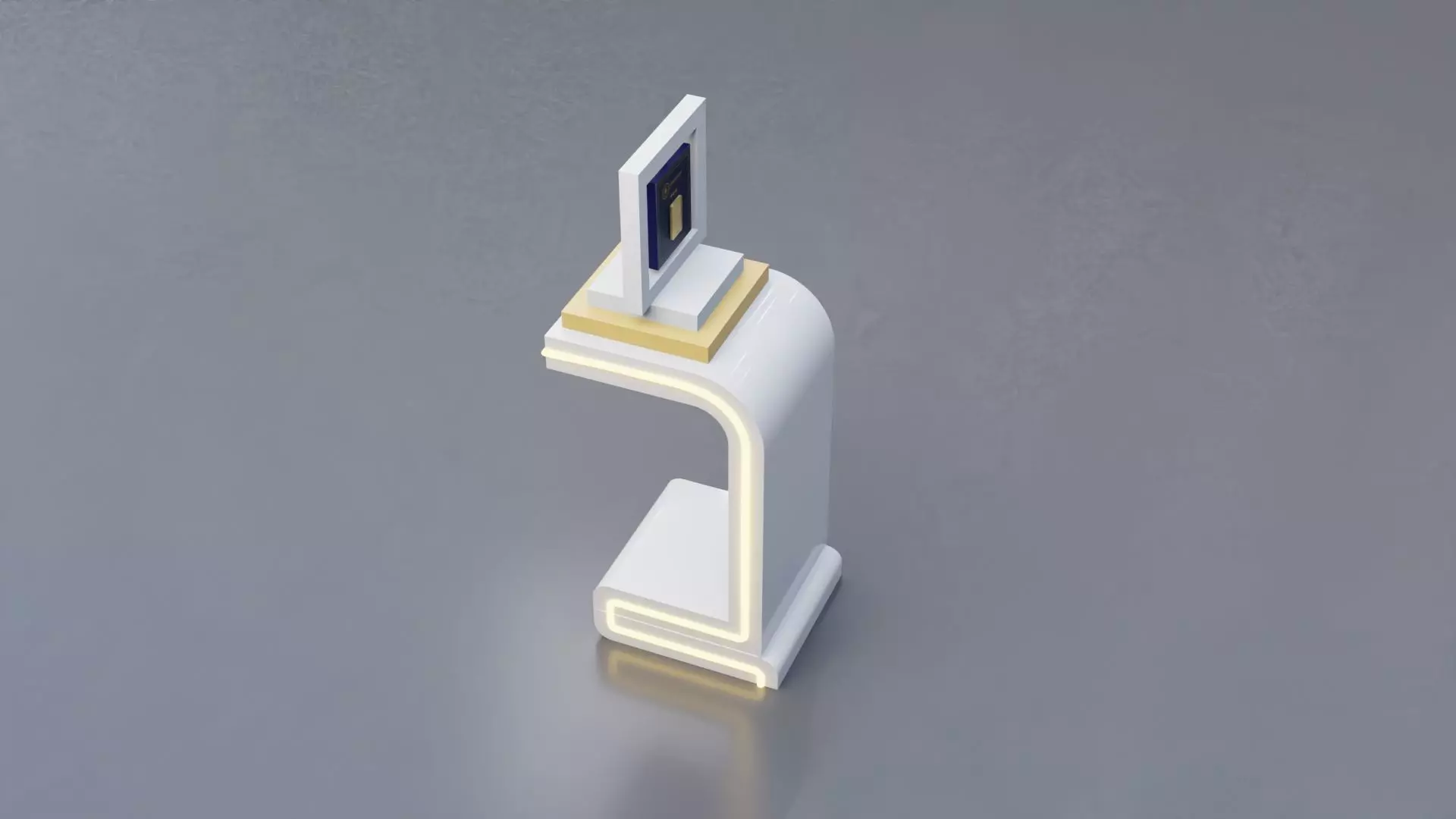 Jewellery Single Display Stand Low-poly 3D model_5