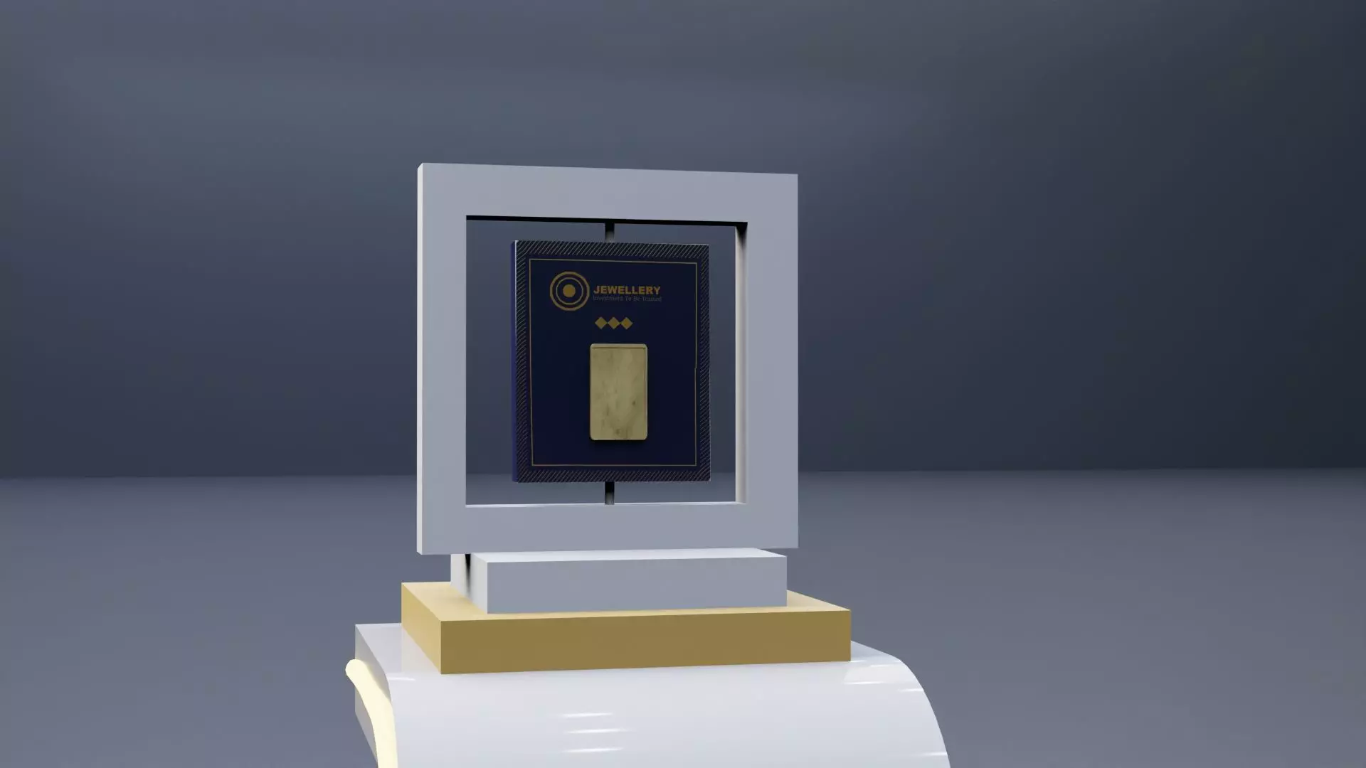 Jewellery Single Display Stand Low-poly 3D model_3