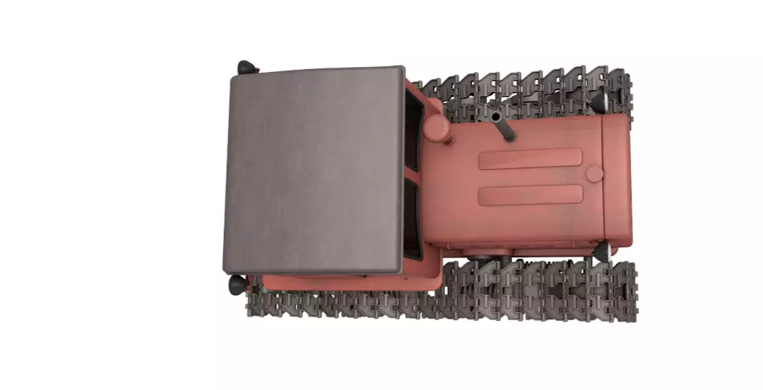 Soviet Crawler Tractor DT54 3D model_1