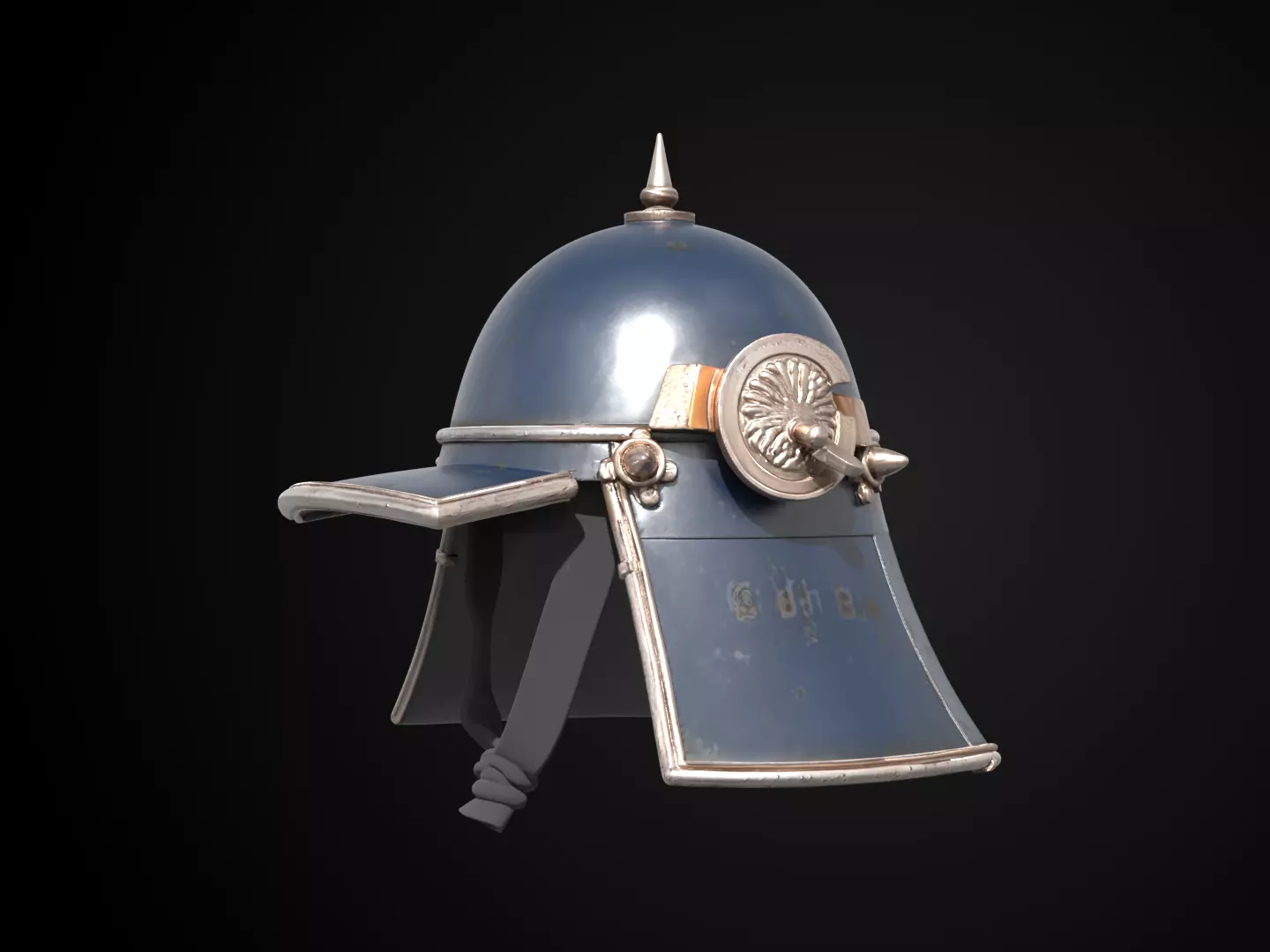 Stylized Samurai Helmet - Moonblade Kabuto Free 3D print model_10