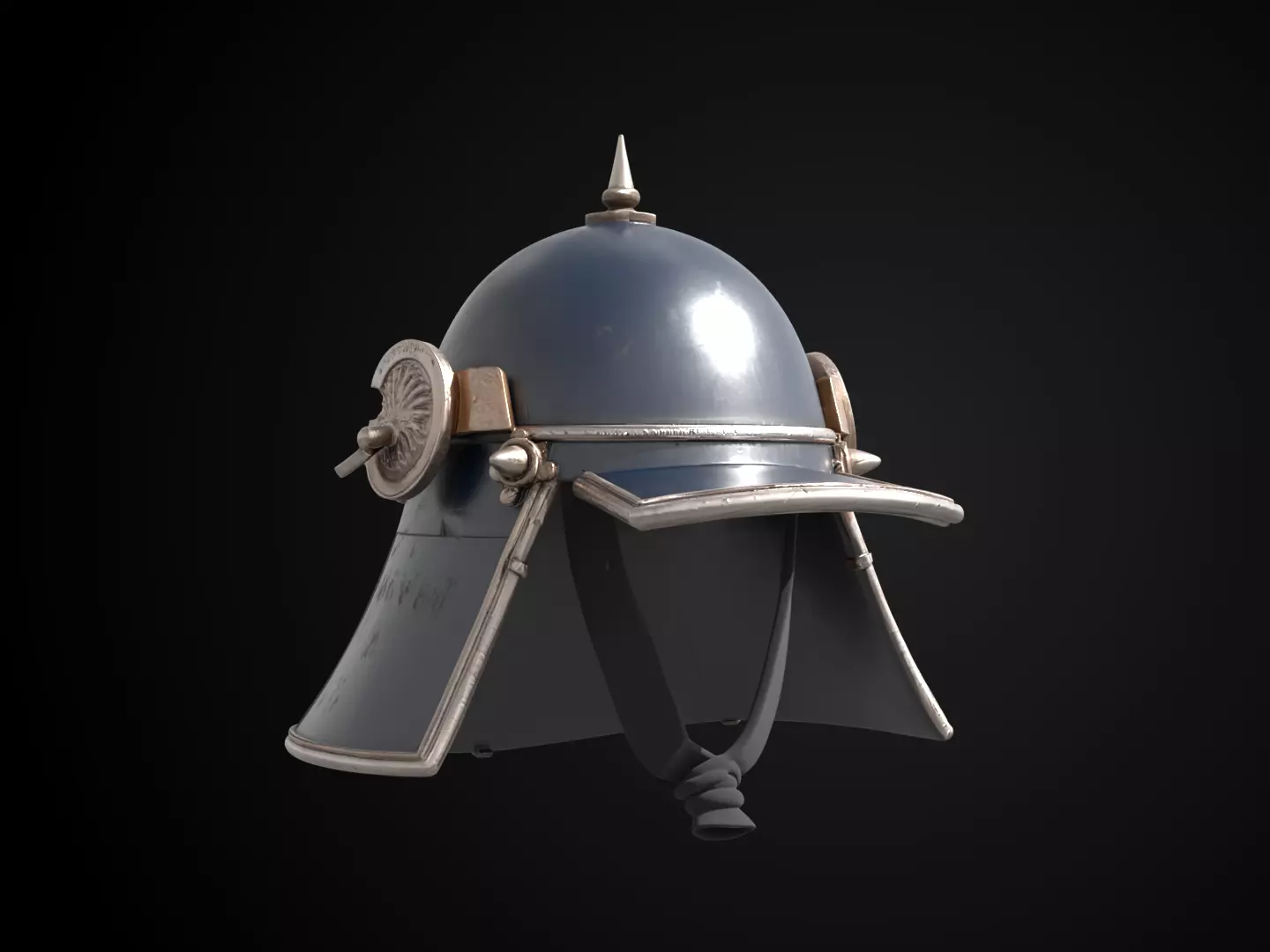 Stylized Samurai Helmet - Moonblade Kabuto Free 3D print model_1
