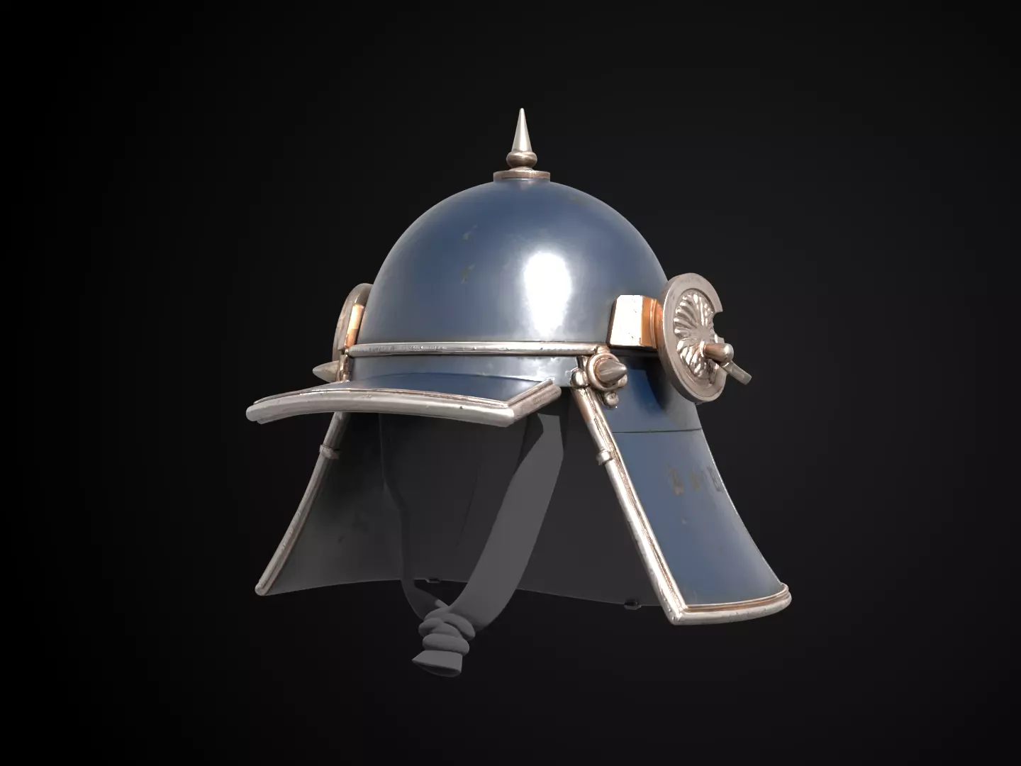 Stylized Samurai Helmet - Moonblade Kabuto Free 3D print model_11