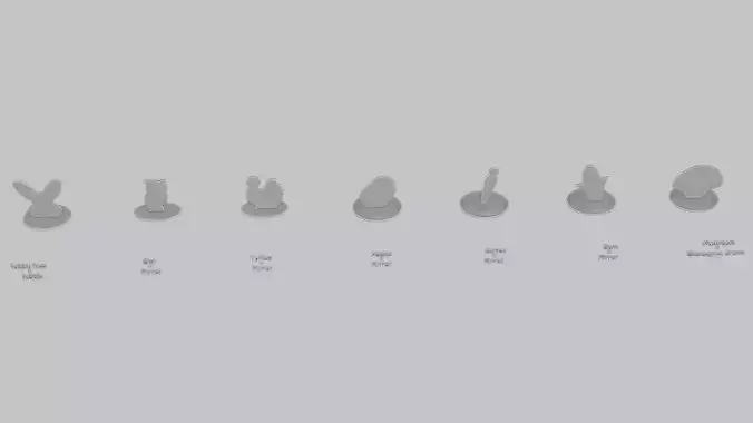 Thanksgiving Time Mini Pack Emoji Statues 3D print model