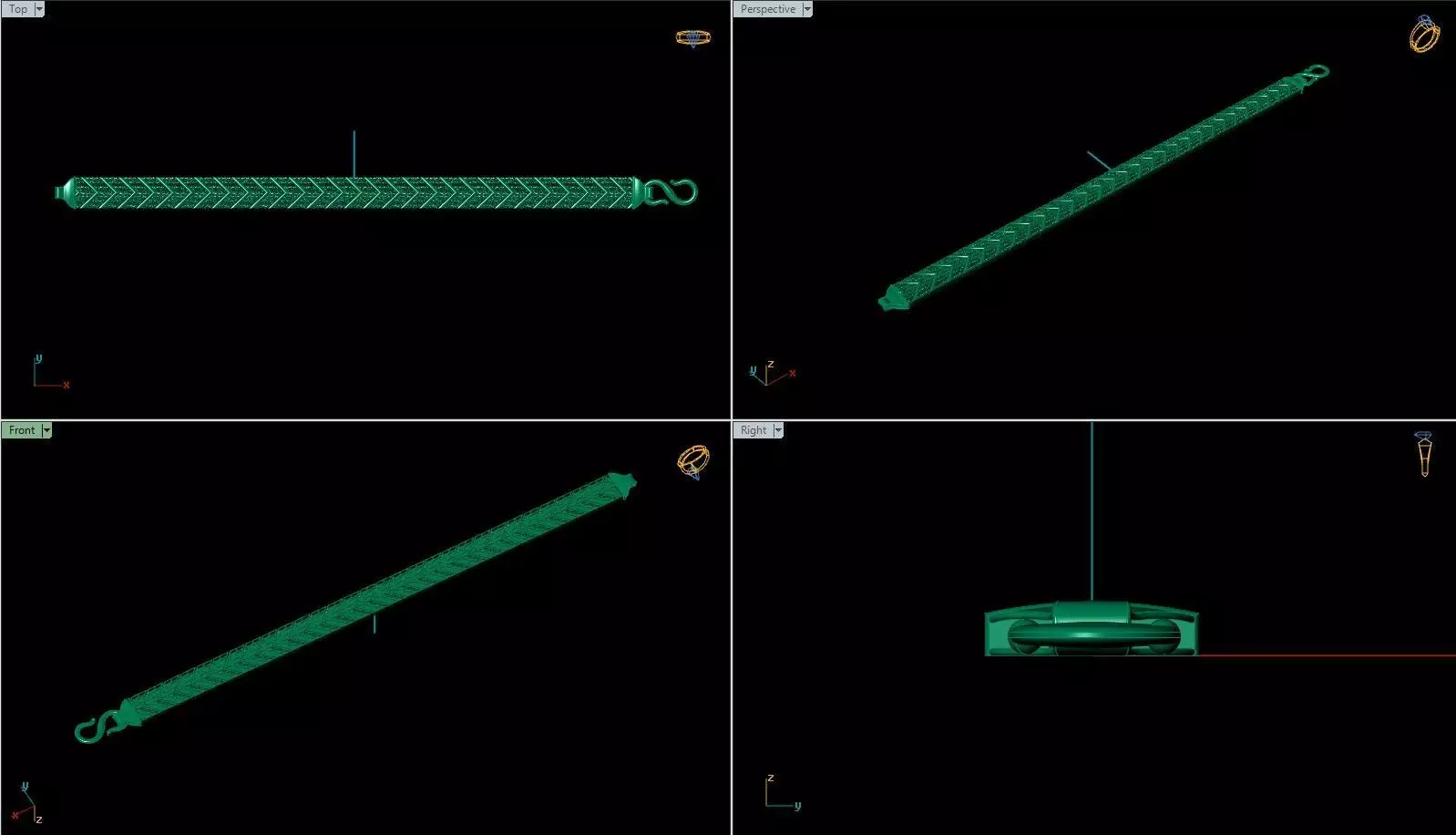 Chan Bracelet 001 3D print model_6