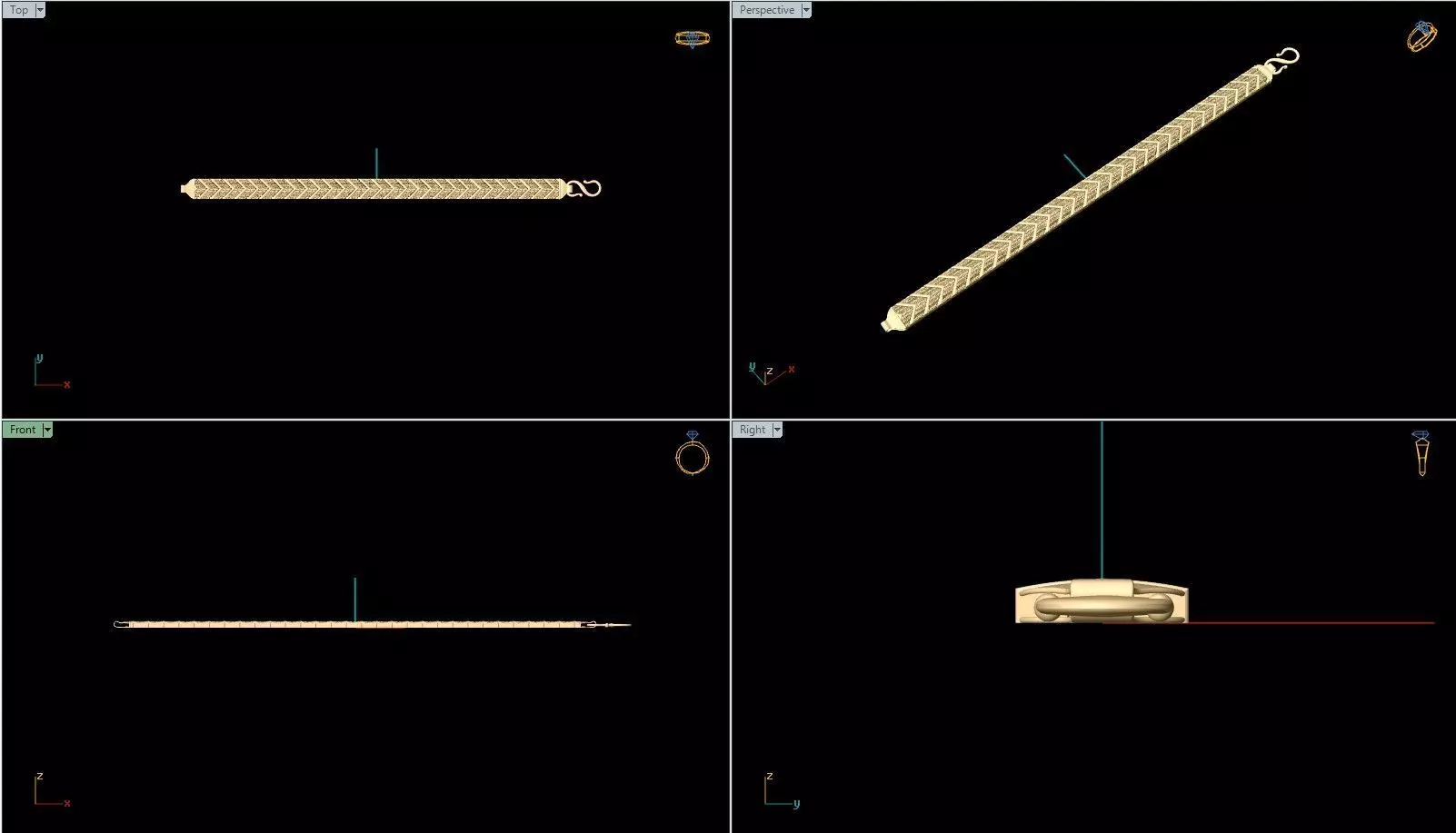 Chan Bracelet 001 3D print model_3