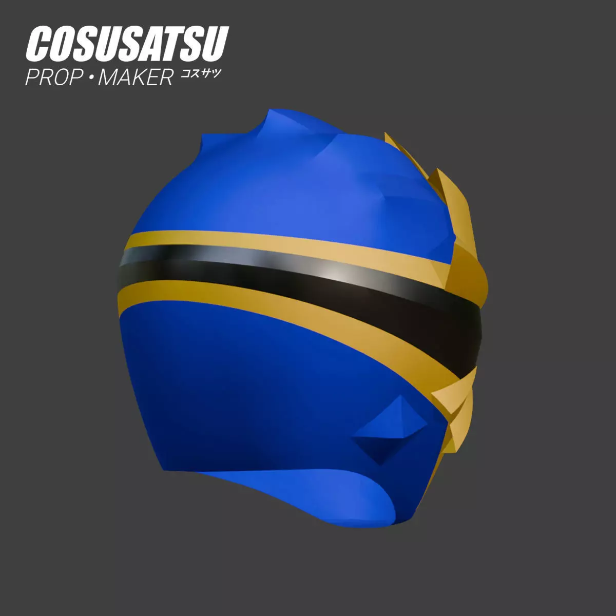 DIY Gozyuger Gozyu Leon Helmet EVA Foam Template 3D model_4