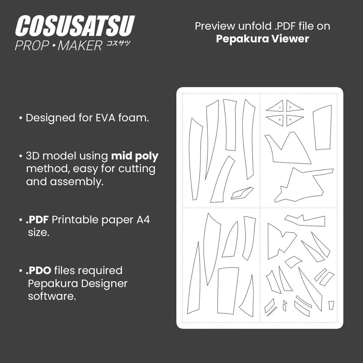 DIY Gozyuger Gozyu Leon Helmet EVA Foam Template 3D model_6