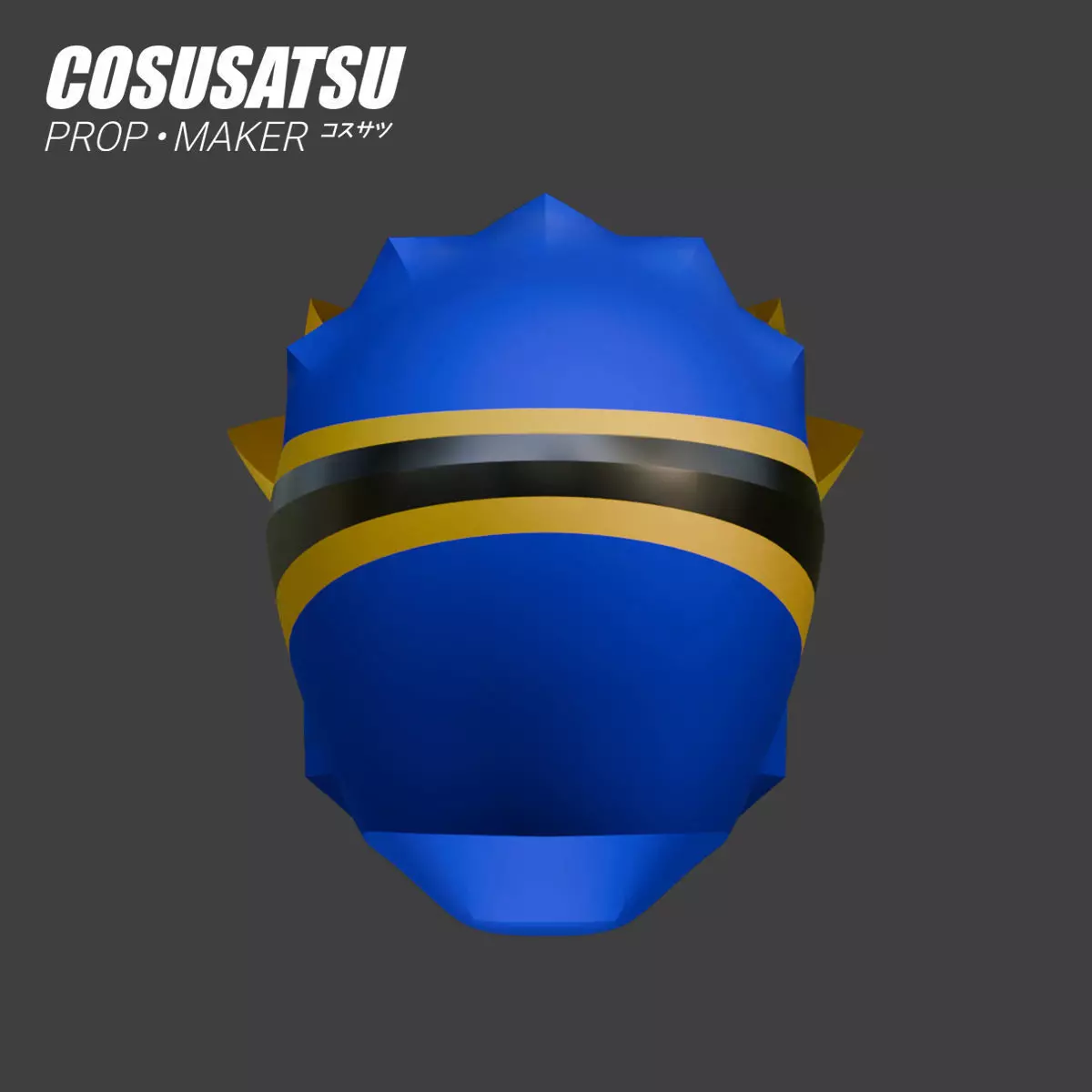 DIY Gozyuger Gozyu Leon Helmet EVA Foam Template 3D model_5