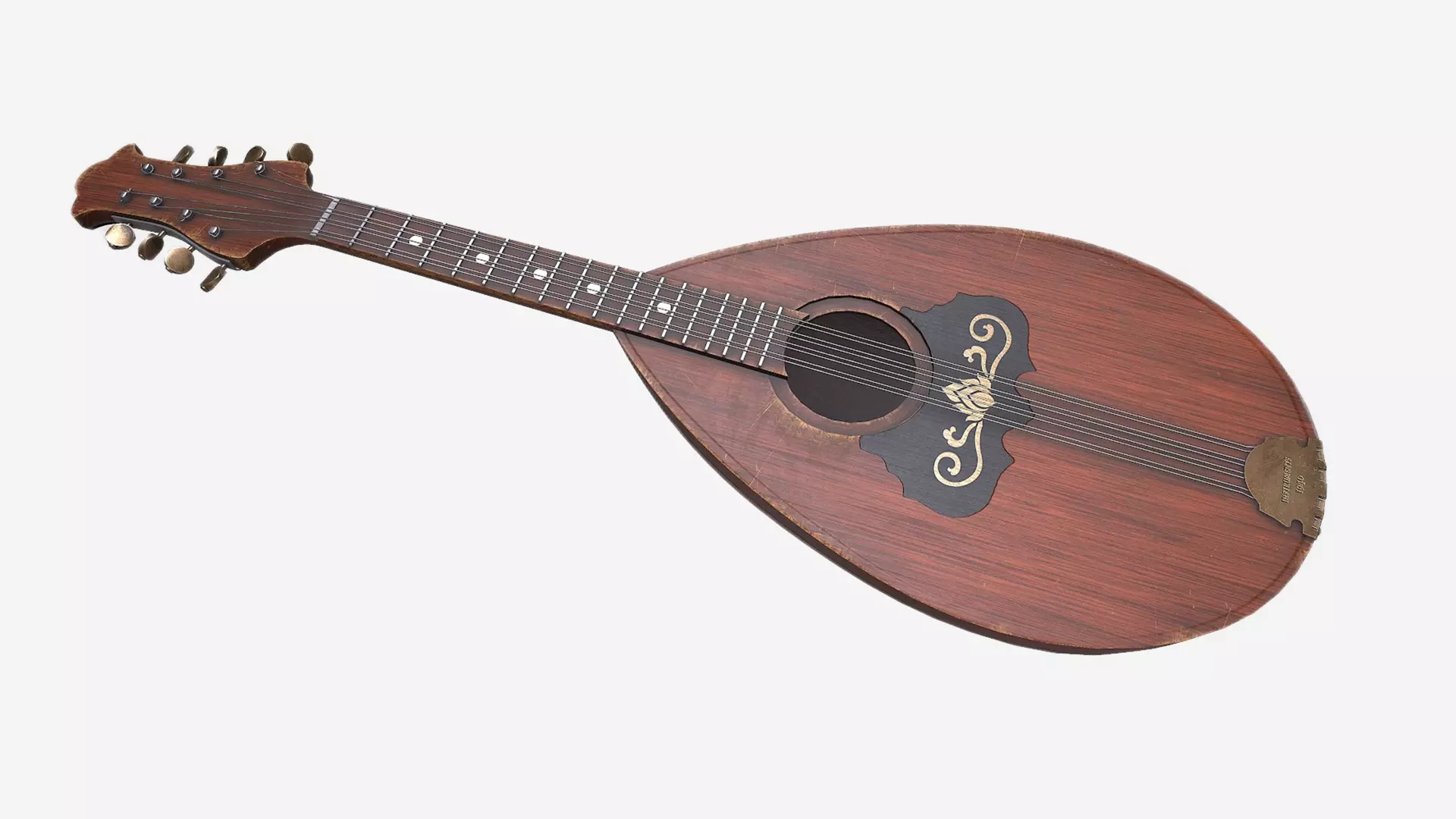 Old Musical Instruments Low-poly PBR 3D Model Collection_8