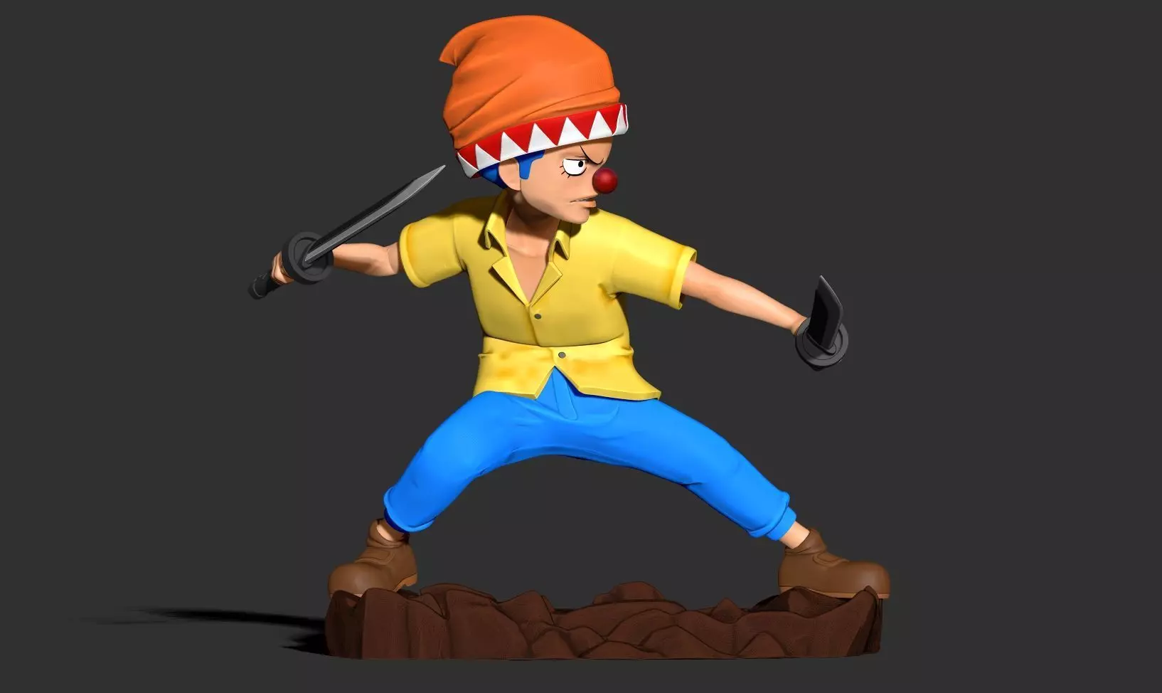 Kid Buggy - One Piece Fanart 3D print model_12