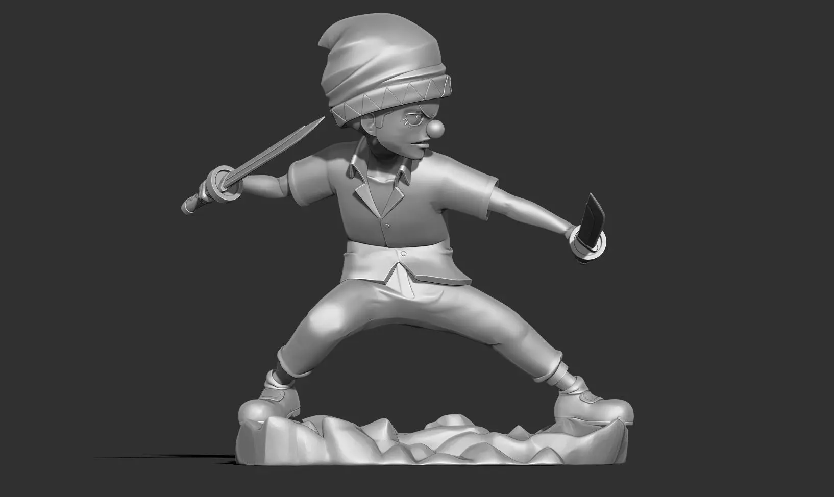 Kid Buggy - One Piece Fanart 3D print model_13