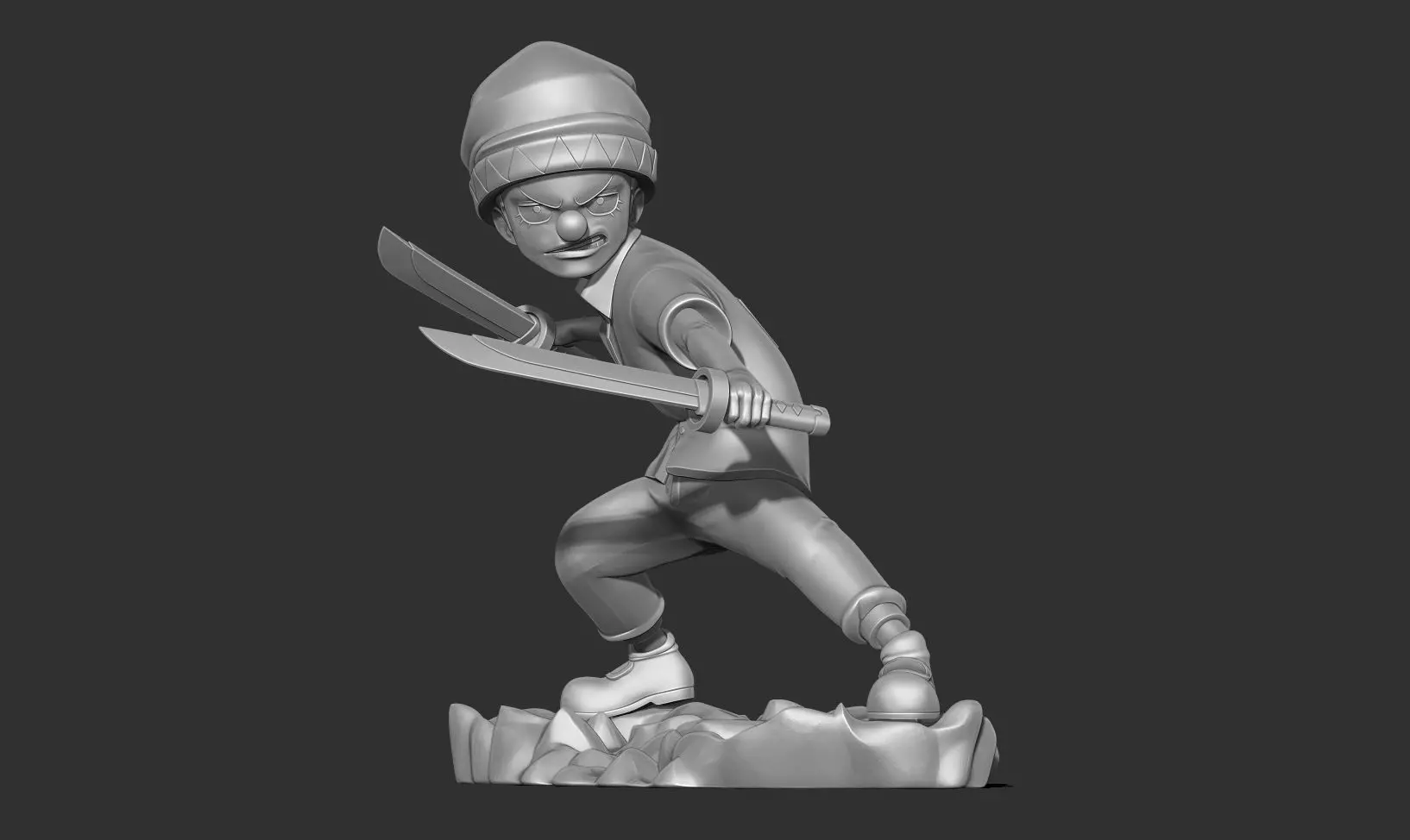 Kid Buggy - One Piece Fanart 3D print model_9