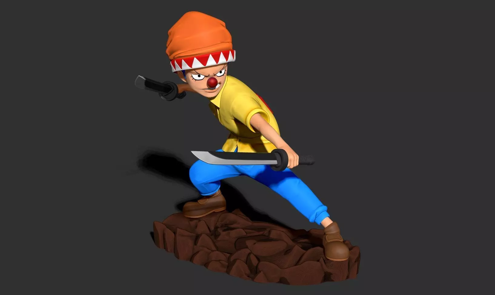 Kid Buggy - One Piece Fanart 3D print model_16