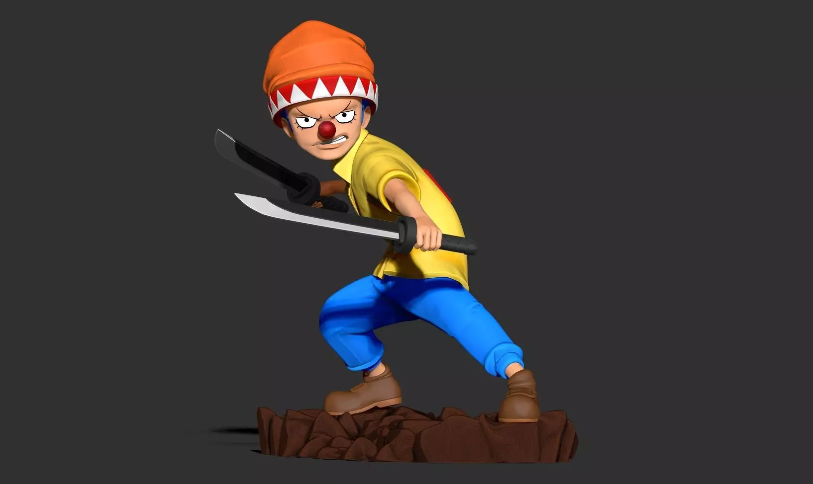 Kid Buggy - One Piece Fanart 3D print model_6