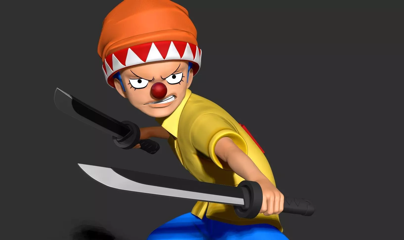 Kid Buggy - One Piece Fanart 3D print model_4