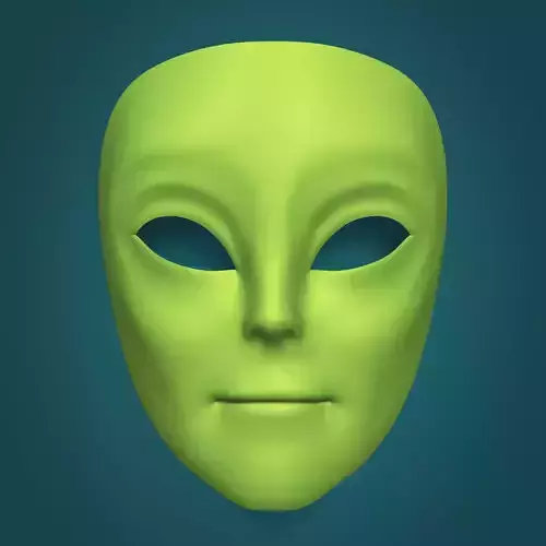 Alien Mask Low-poly 3D model