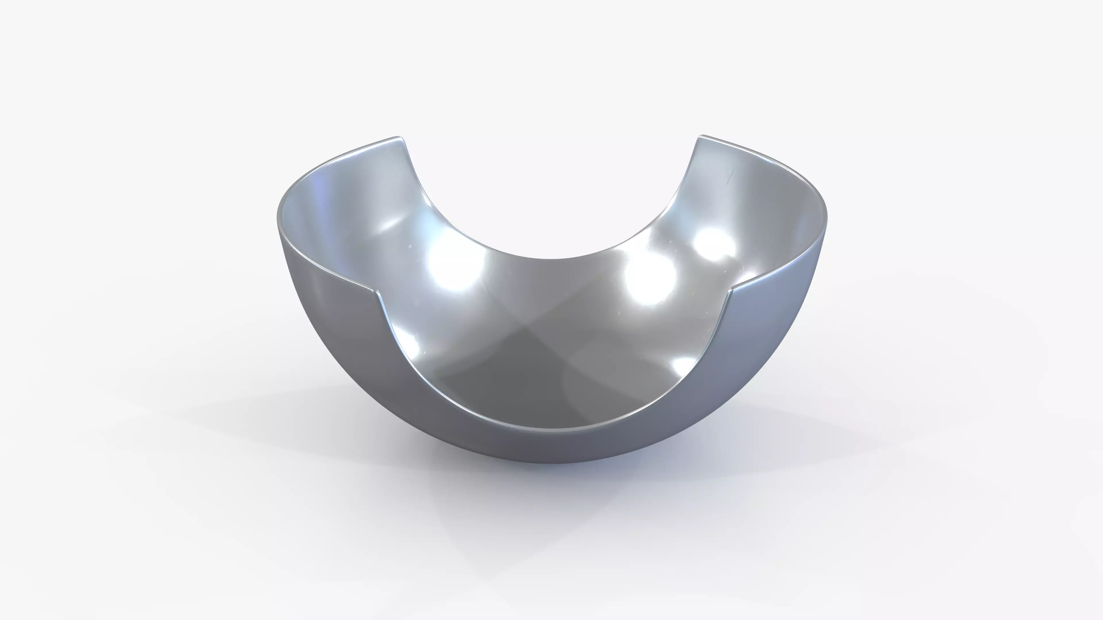 Bowl Chrome L Low-poly 3D model_7
