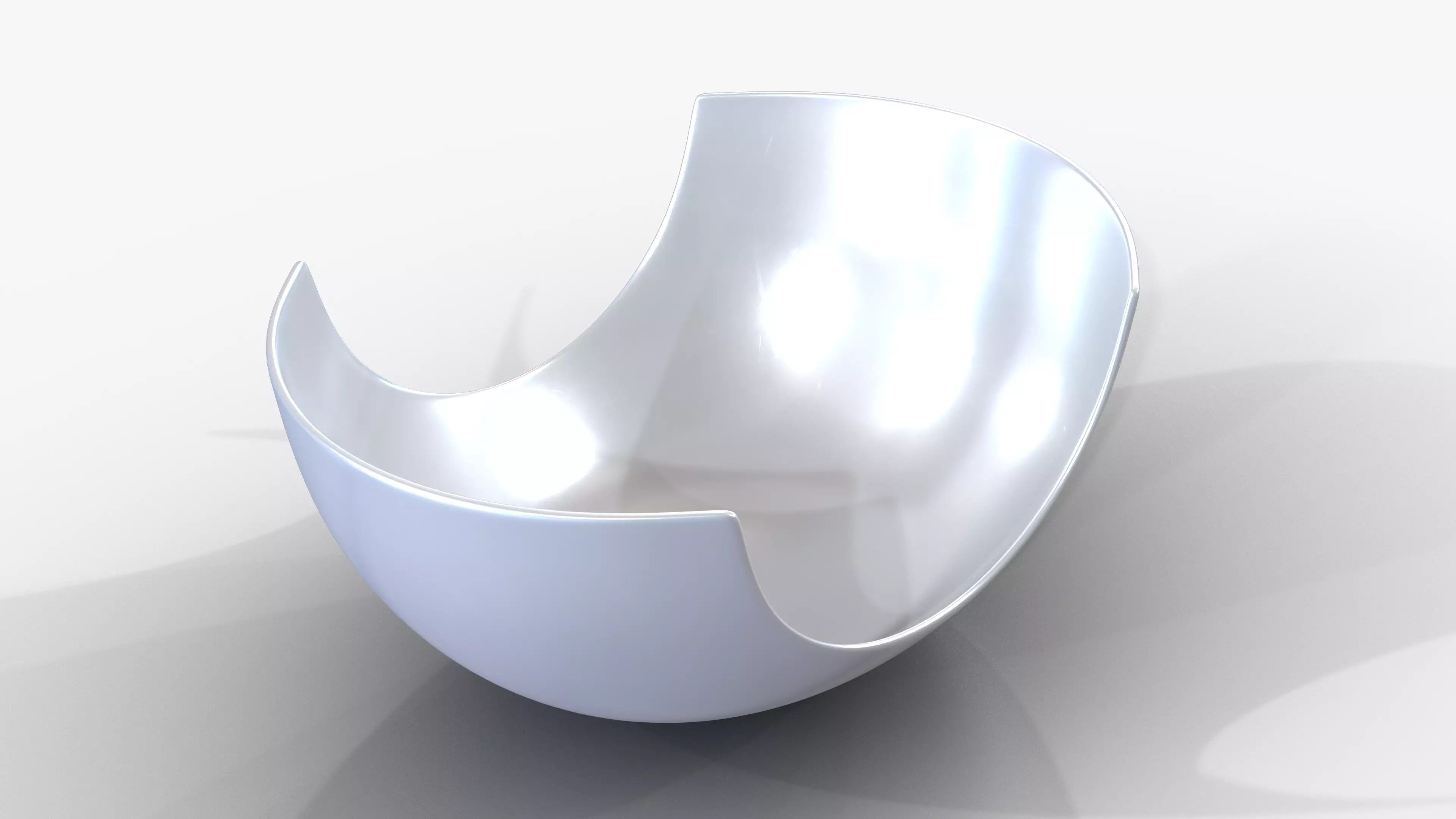 Bowl Chrome L Low-poly 3D model_9