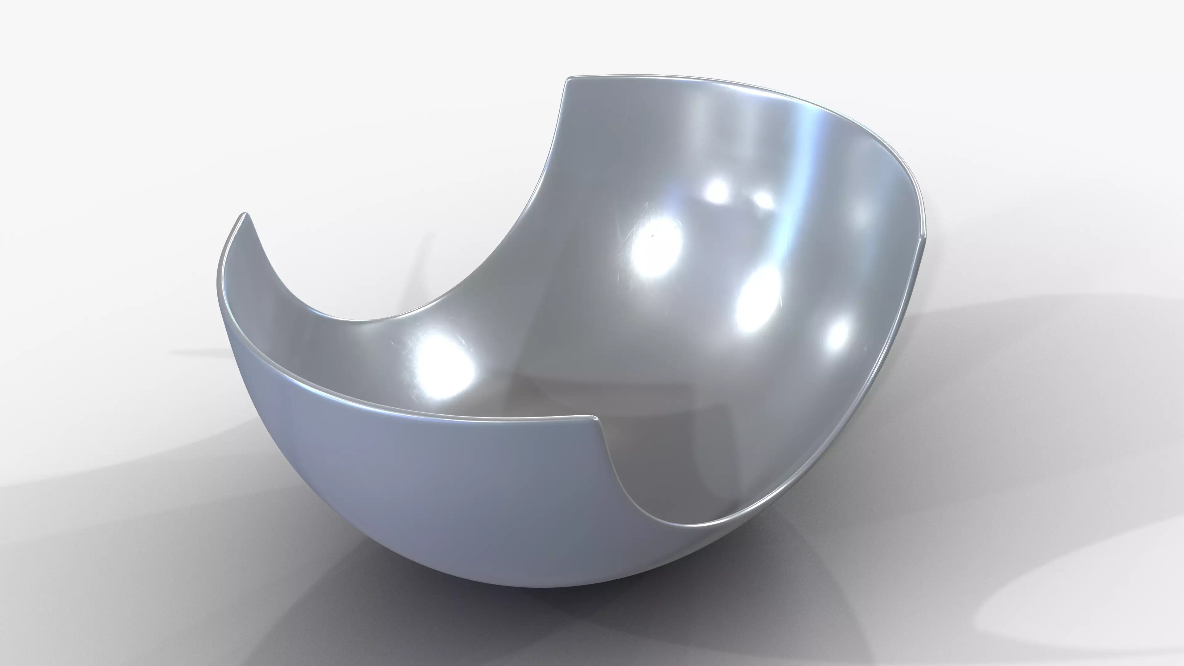 Bowl Chrome L Low-poly 3D model_0
