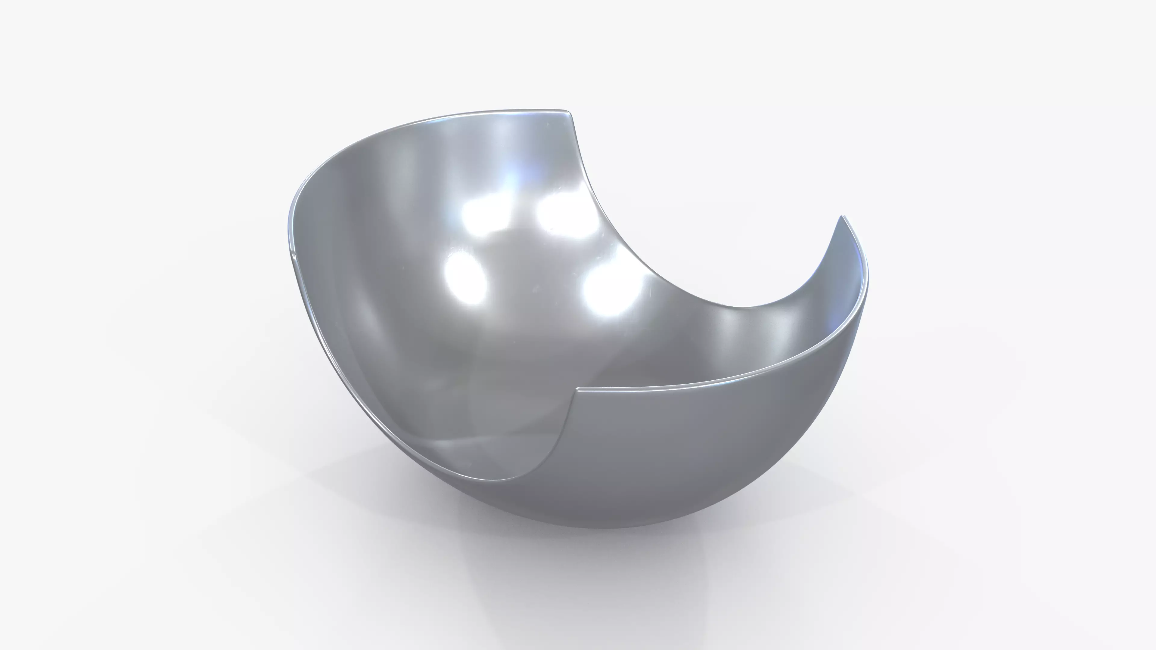 Bowl Chrome L Low-poly 3D model_6
