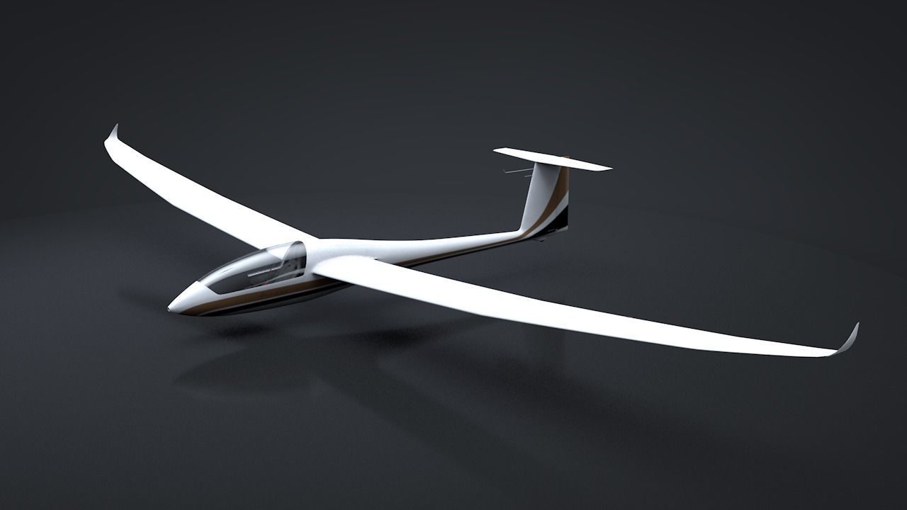 Discus Sailplane 3D model_4