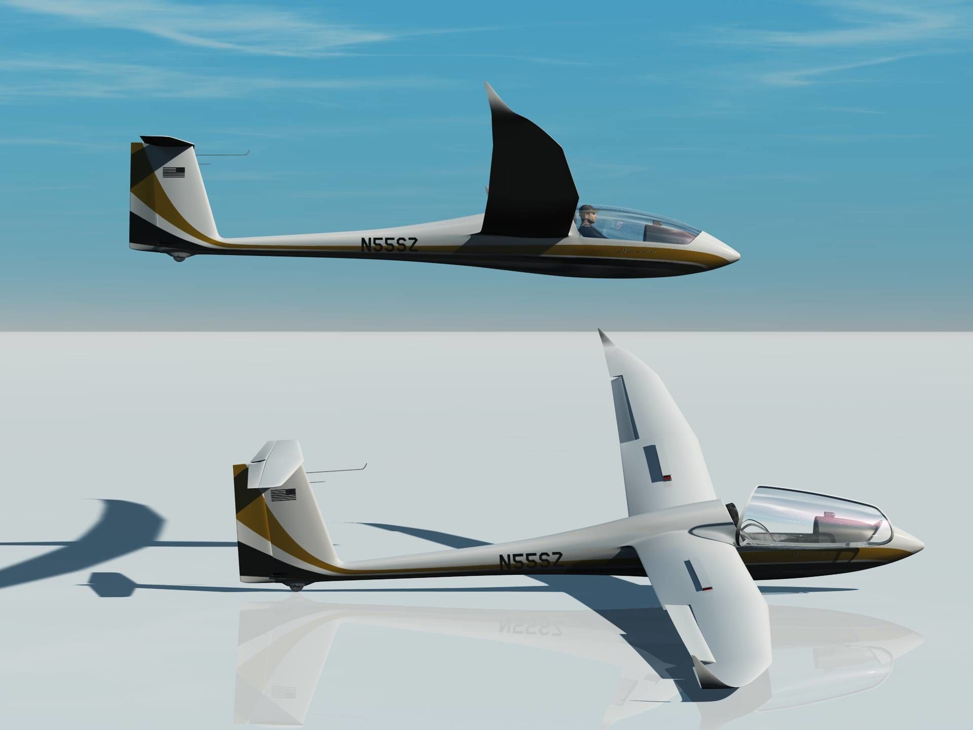 Discus Sailplane 3D model_39