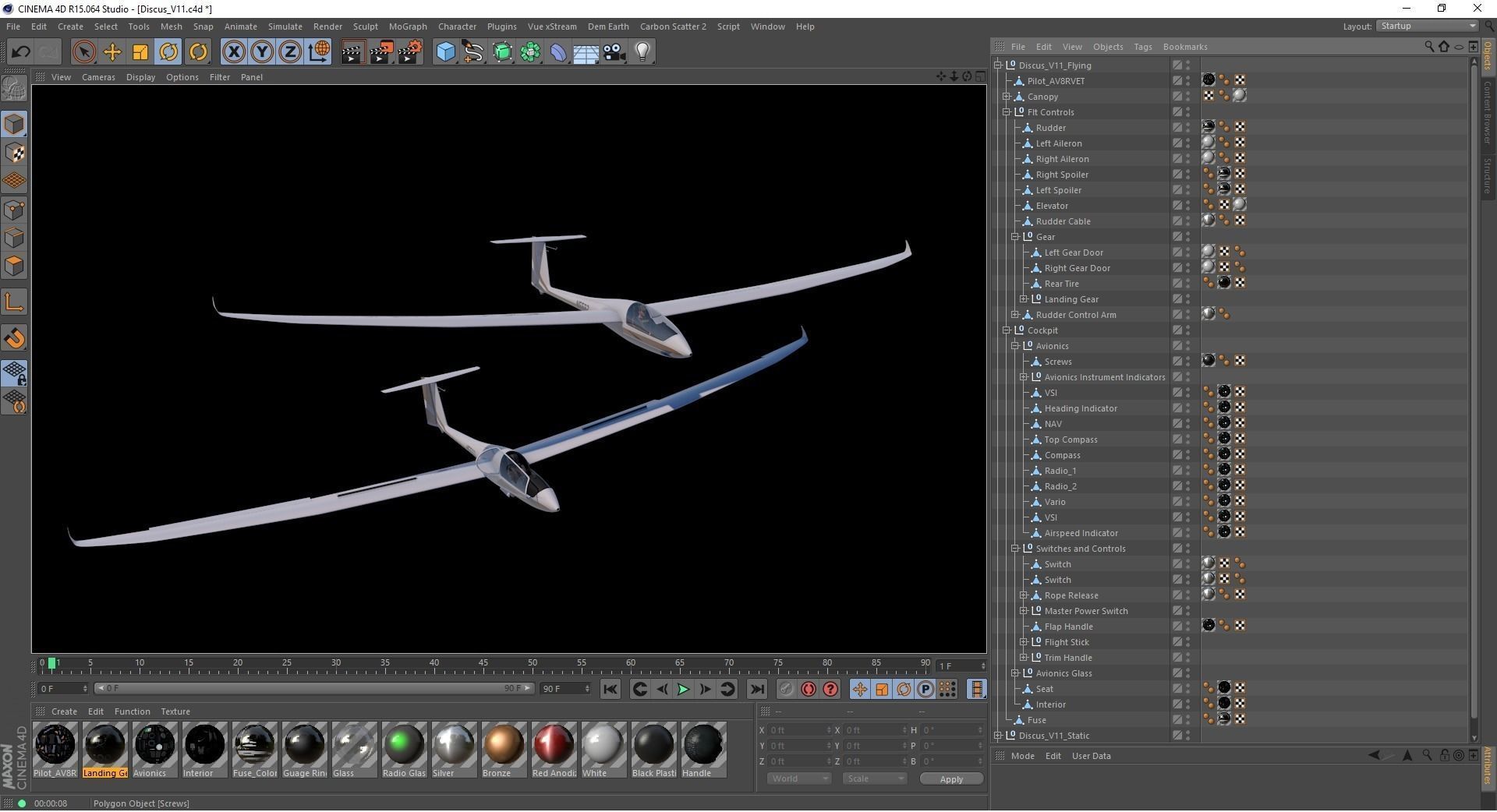 Discus Sailplane 3D model_44