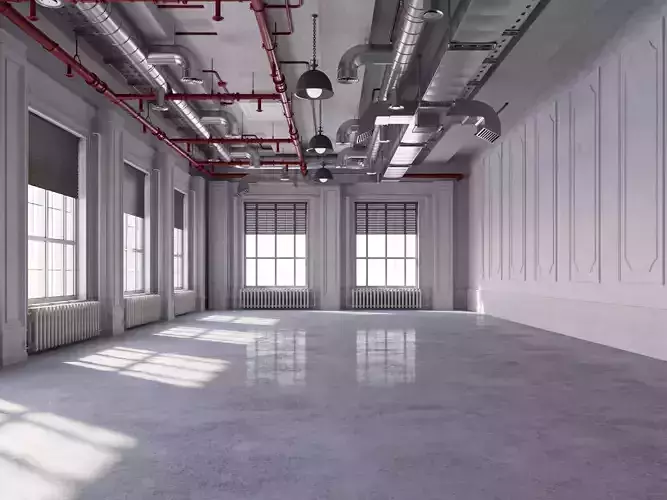 Loft Office industrial 2 3D model
