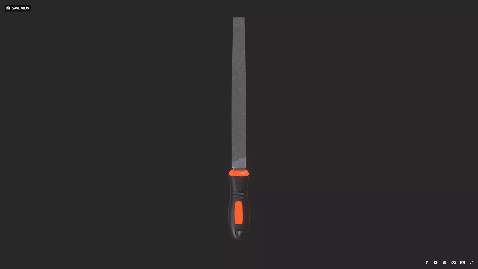 Square File 3D Model Low-poly 3D model_3