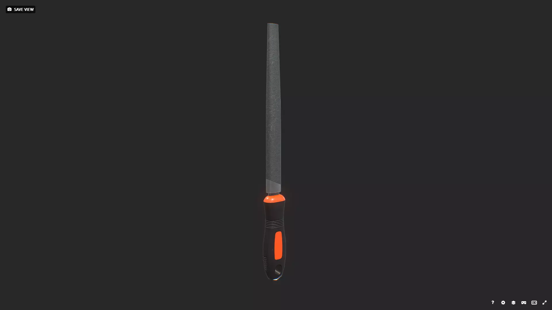 Square File 3D Model Low-poly 3D model_4