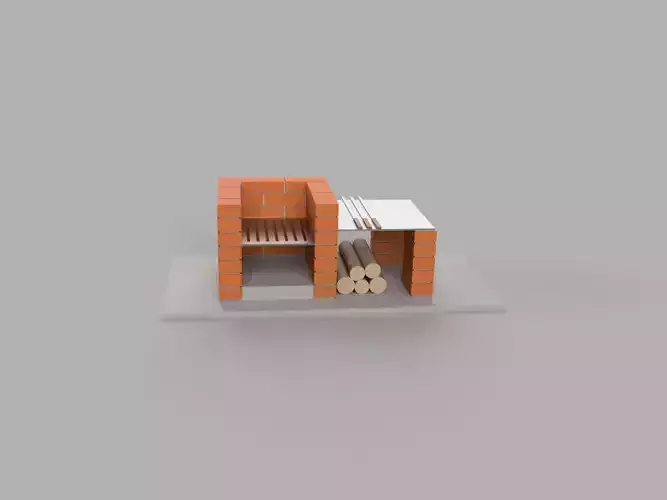 Outdoor grill 3D print model