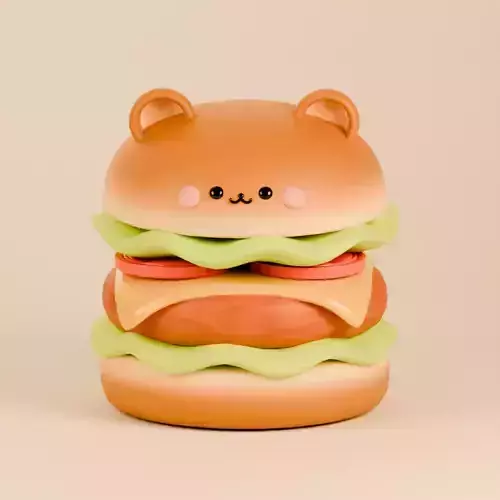 Cute hamburger-hamster
