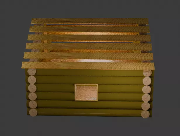 Dream Wooden Cabin Low-poly 3D model_1