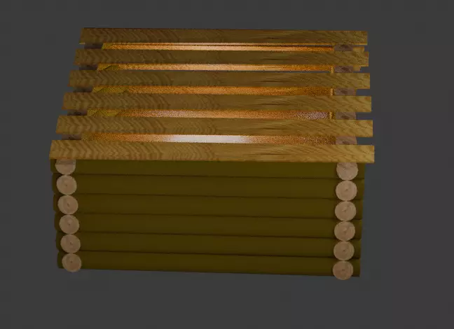 Dream Wooden Cabin Low-poly 3D model_3