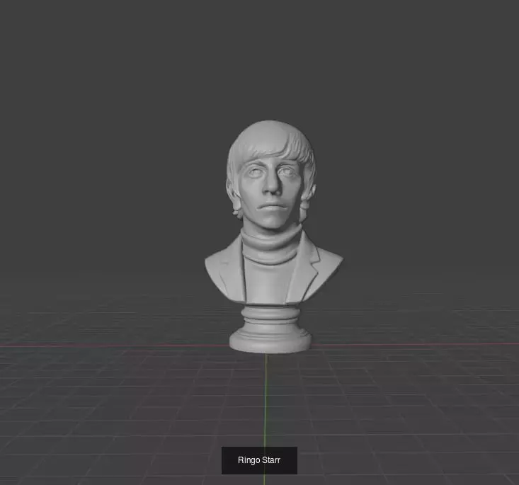 The Beatles Members 3D Model Collection_3