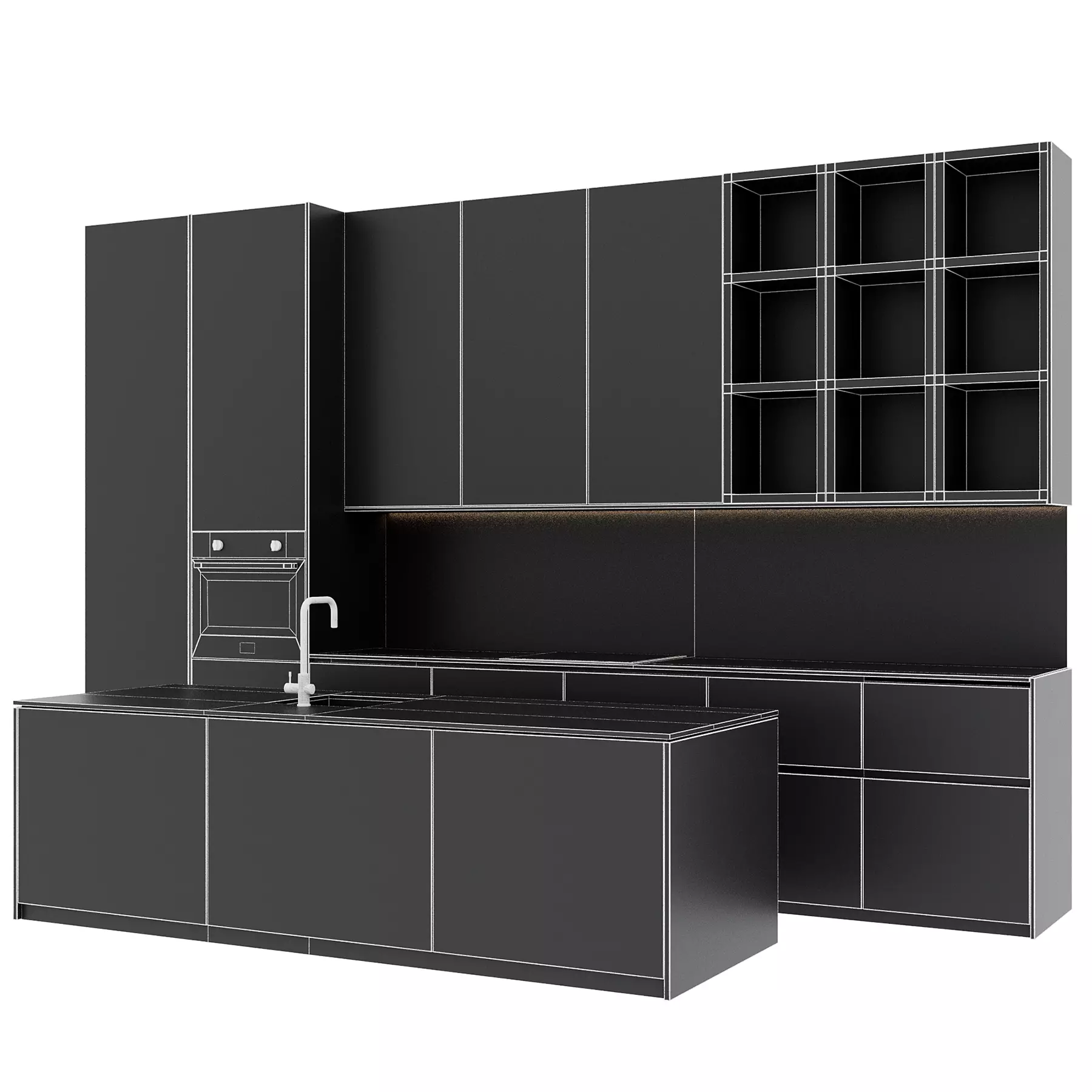 Kitchen set 55 3D model_4